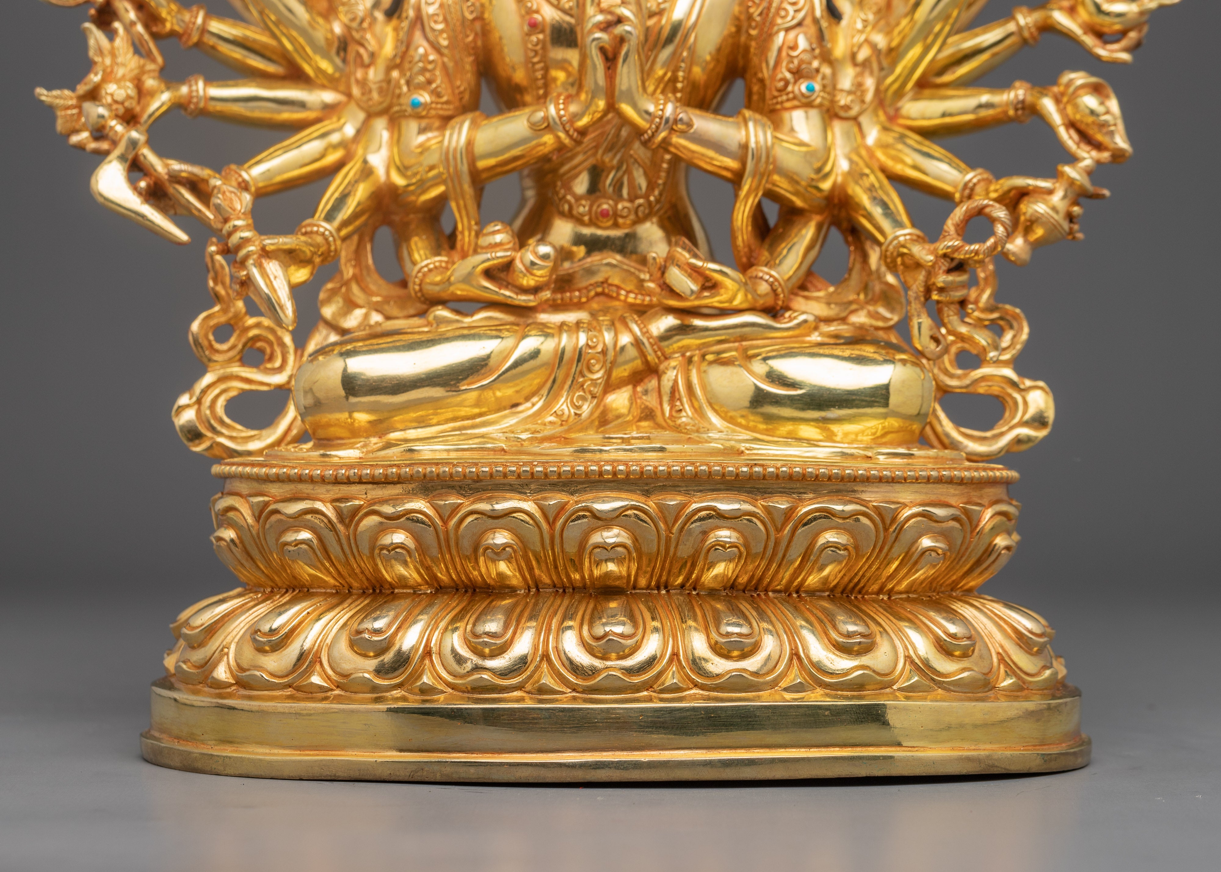 Bodhisattva Cundi Art | 24K Gold Gilded Spiritual Statue
