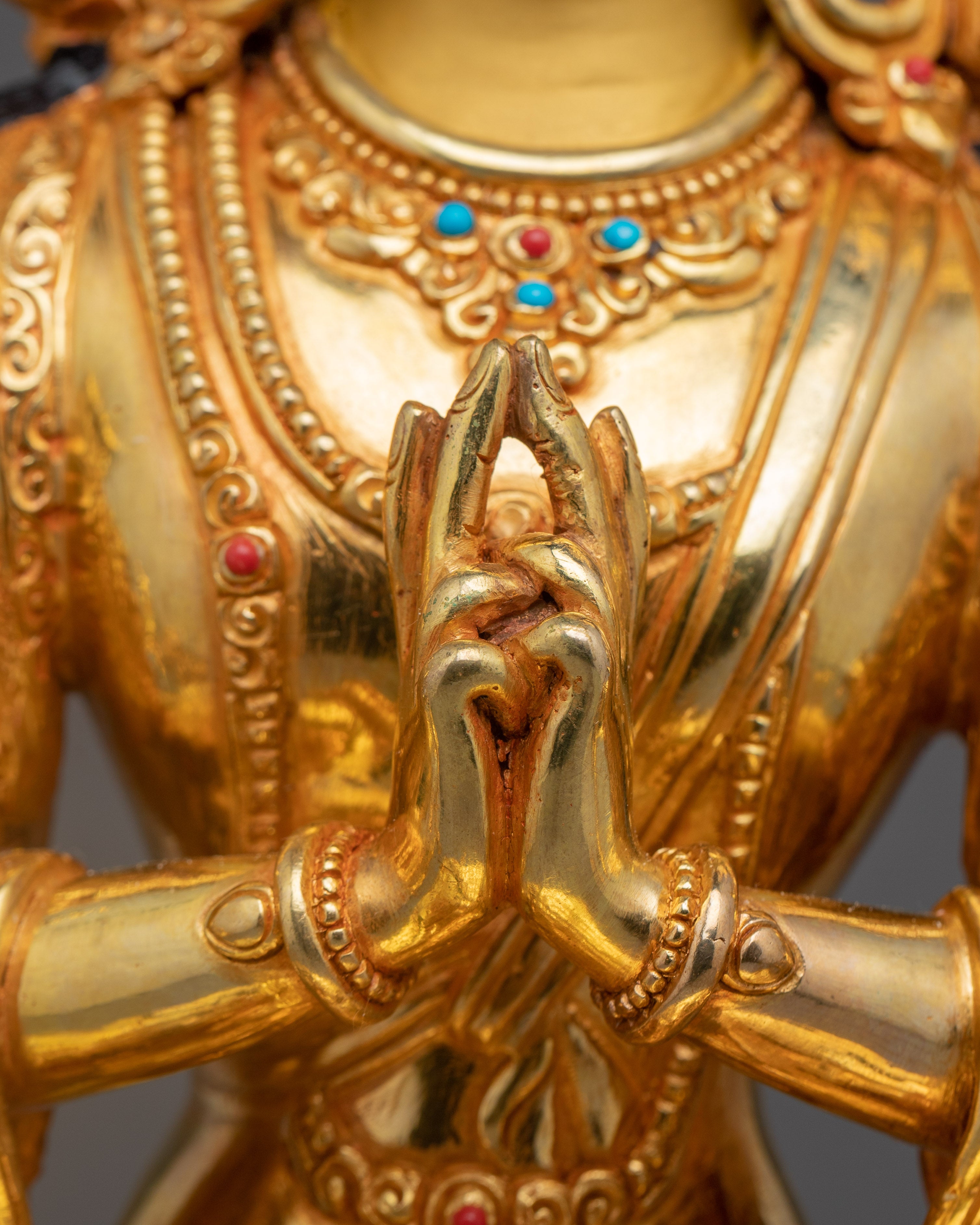 Bodhisattva Cundi Art | 24K Gold Gilded Spiritual Statue