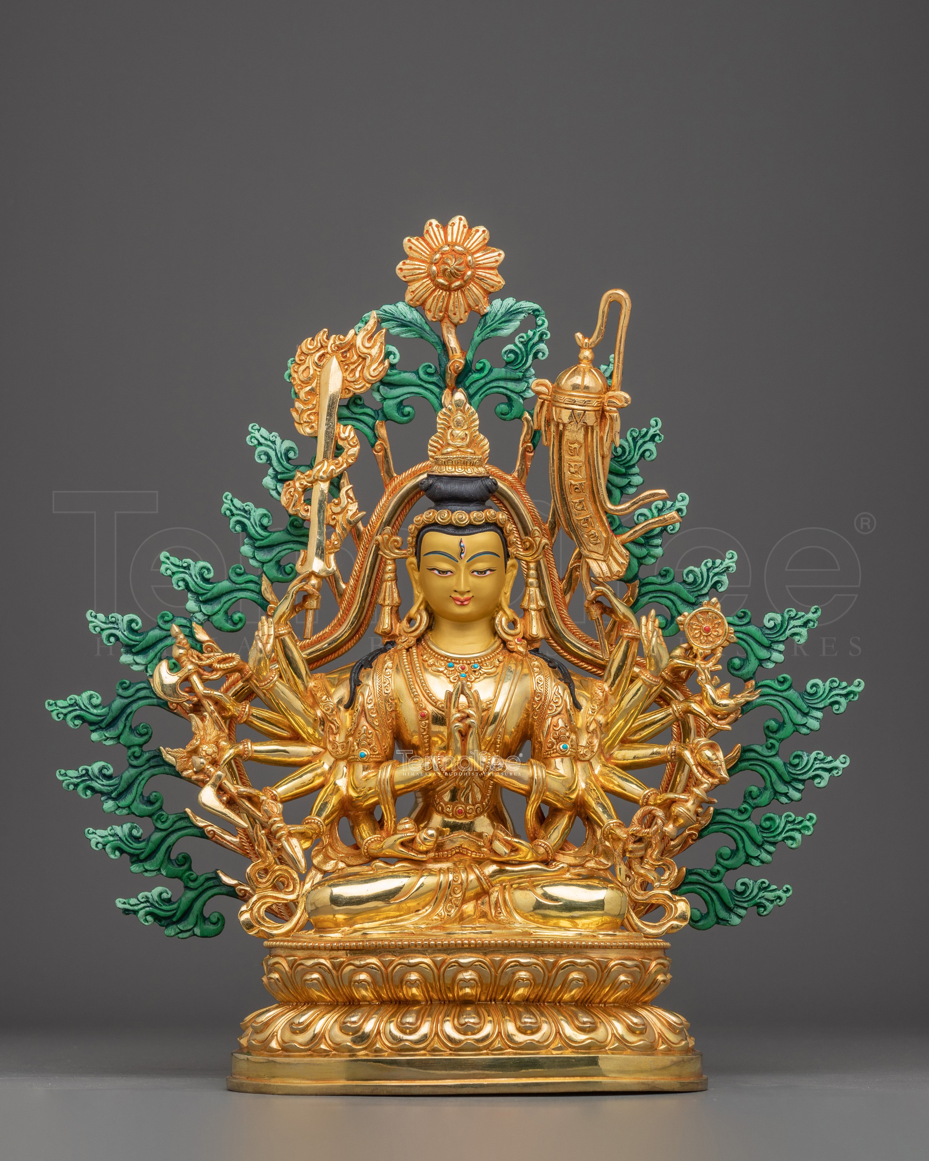 Bodhisattva Cundi Art | 24K Gold Gilded Spiritual Statue