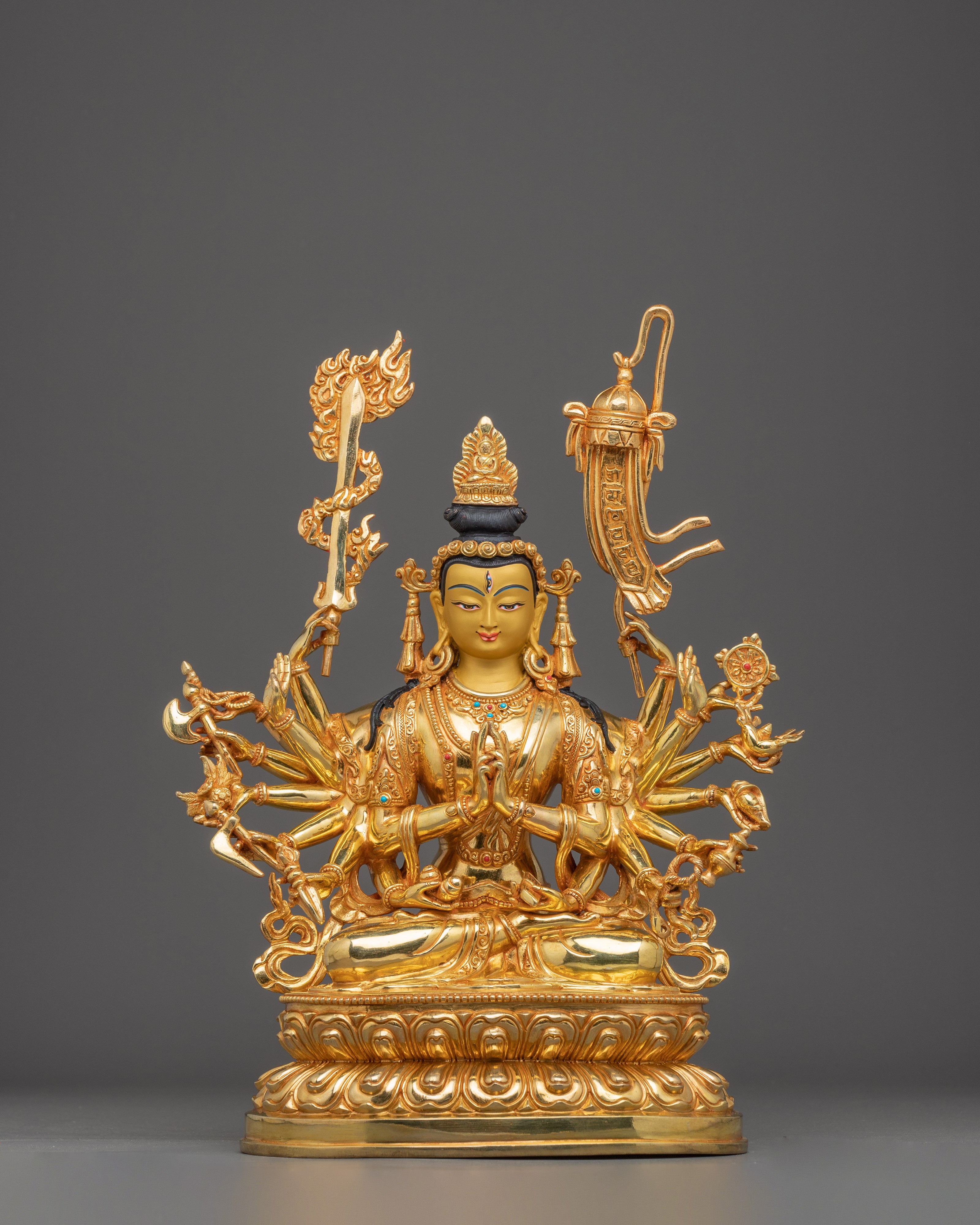 Bodhisattva Cundi Art | 24K Gold Gilded Spiritual Statue