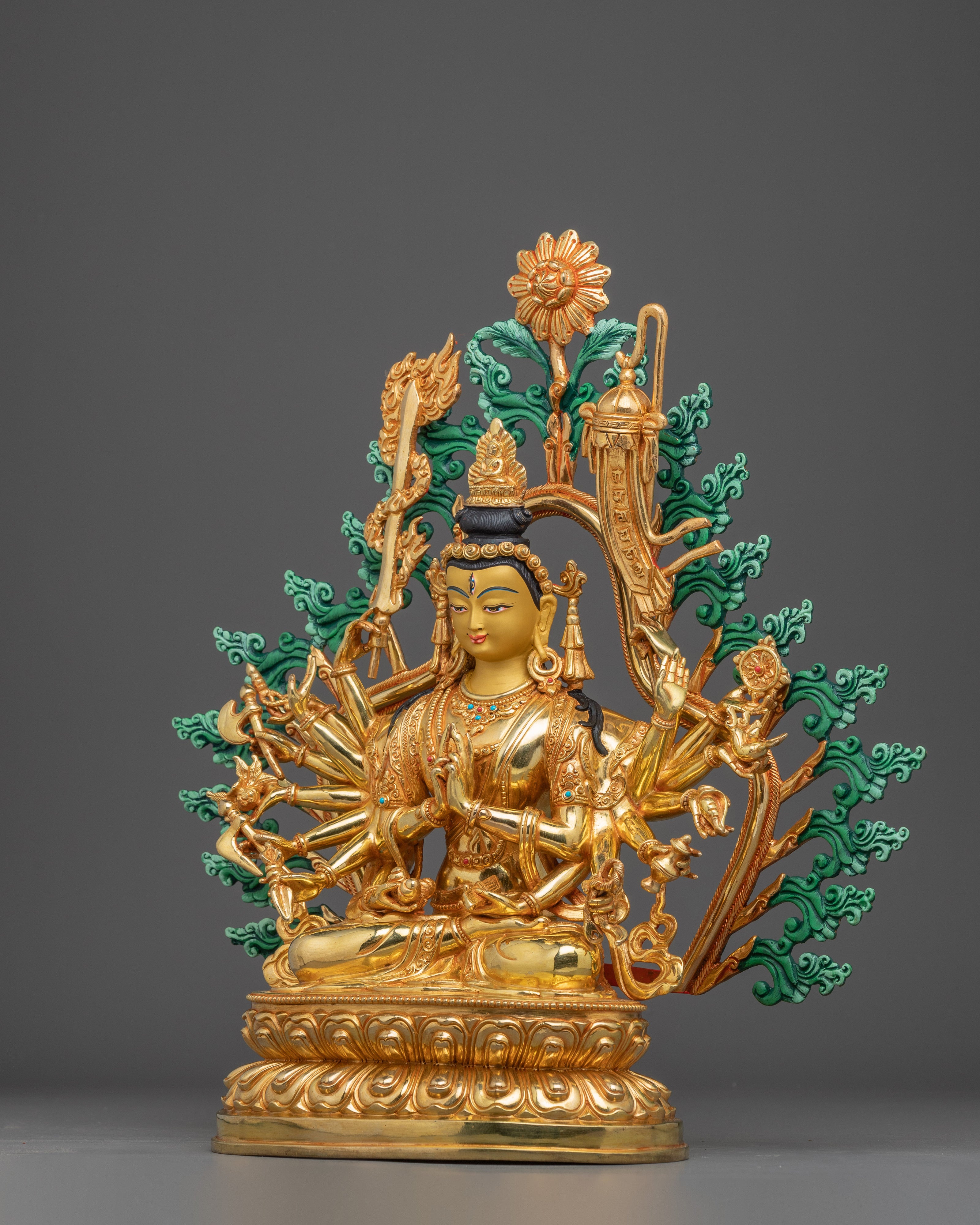 Bodhisattva Cundi Art | 24K Gold Gilded Spiritual Statue