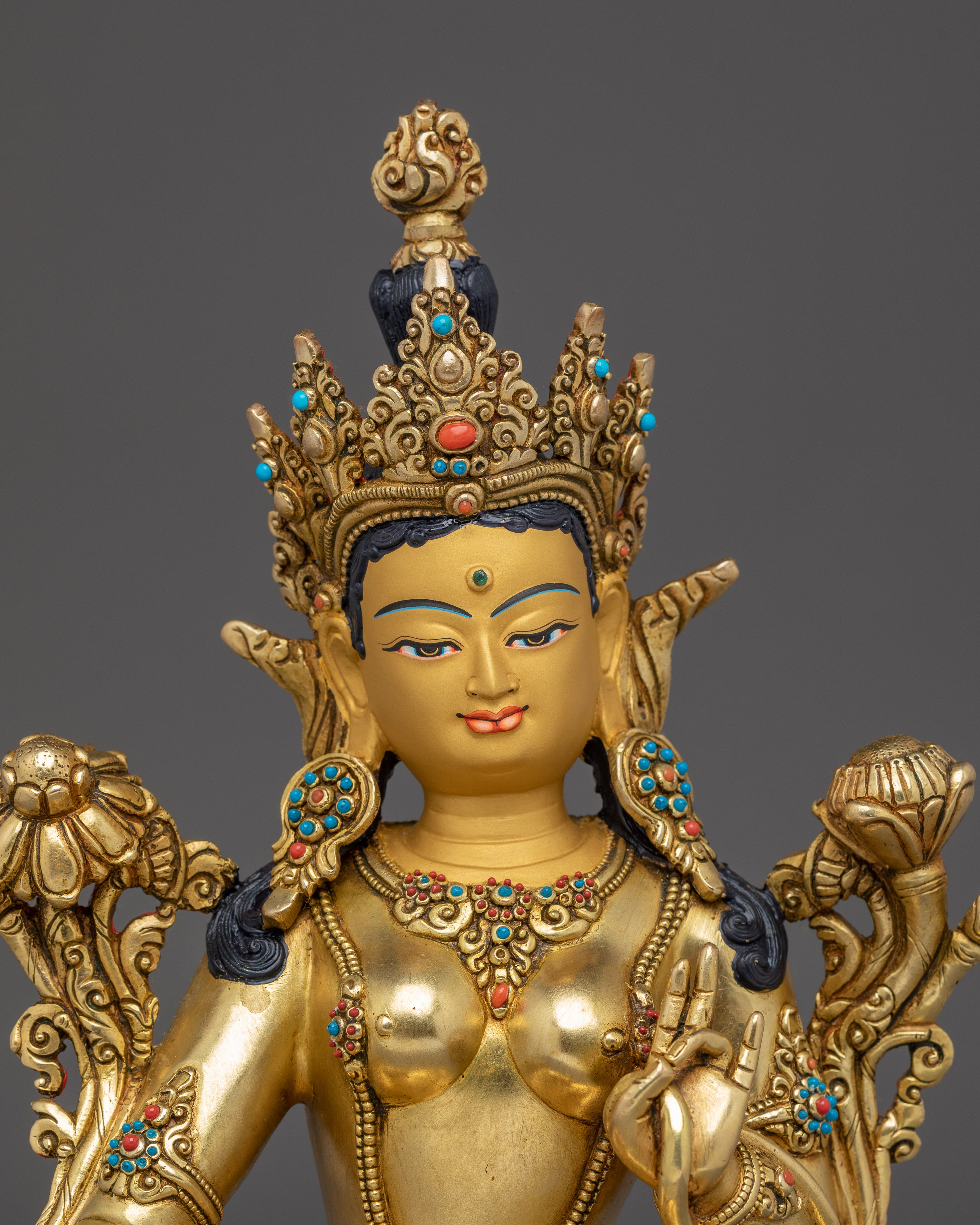Green Tara Art, Lotus Liberator: Himalayan Feminine Deity