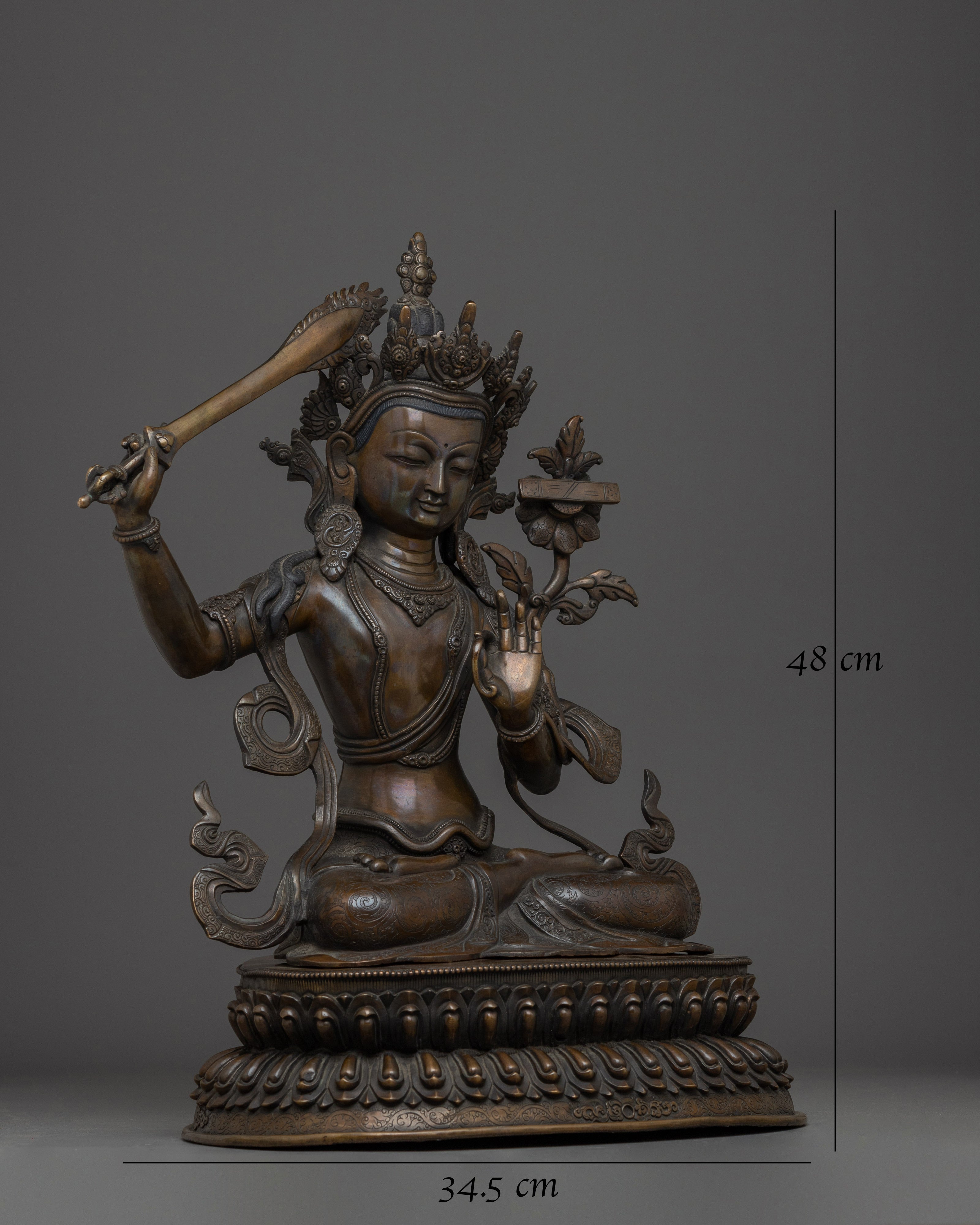 Manjushri Statue: The Wielder of the Sword of Wisdom
