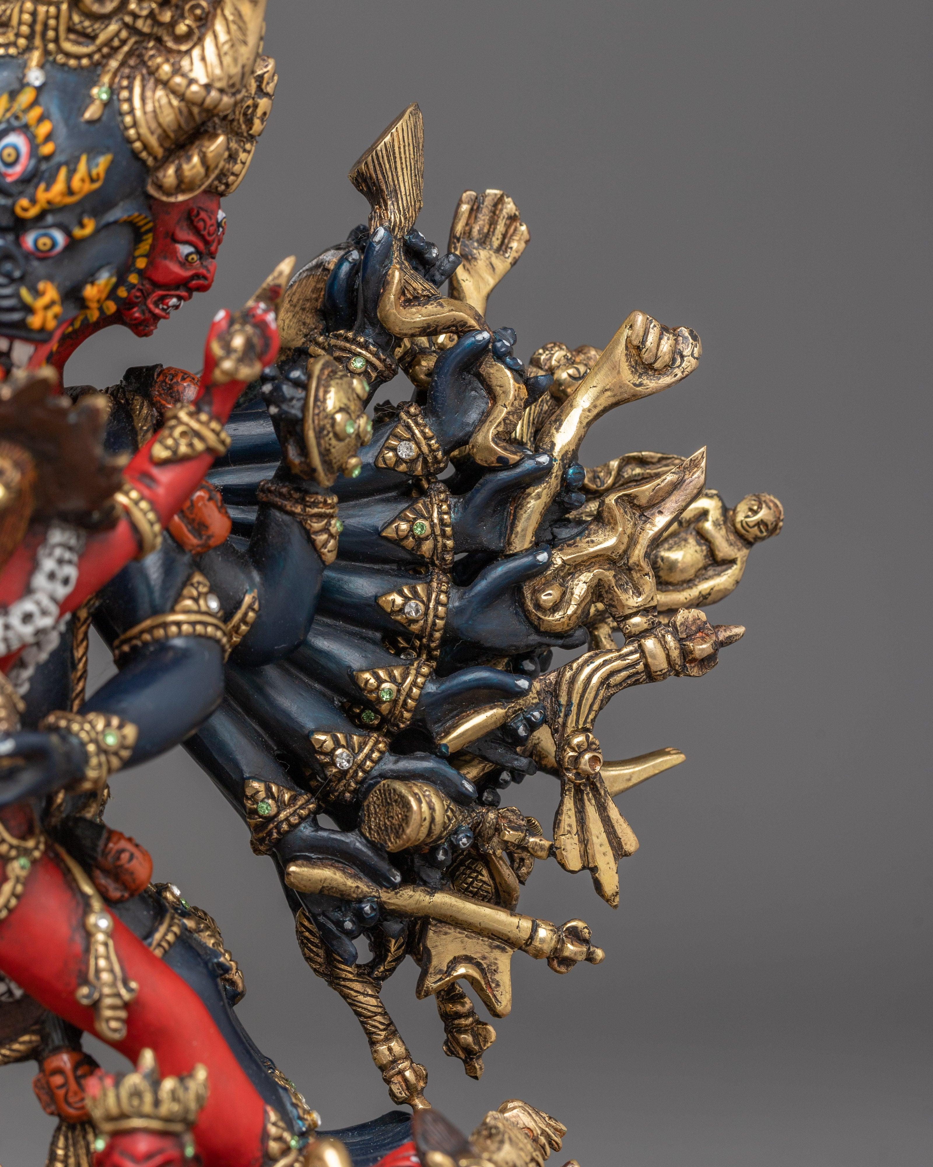 Tibetan Protector Deity Yamantaka Sculpture | Traditional Artwork
