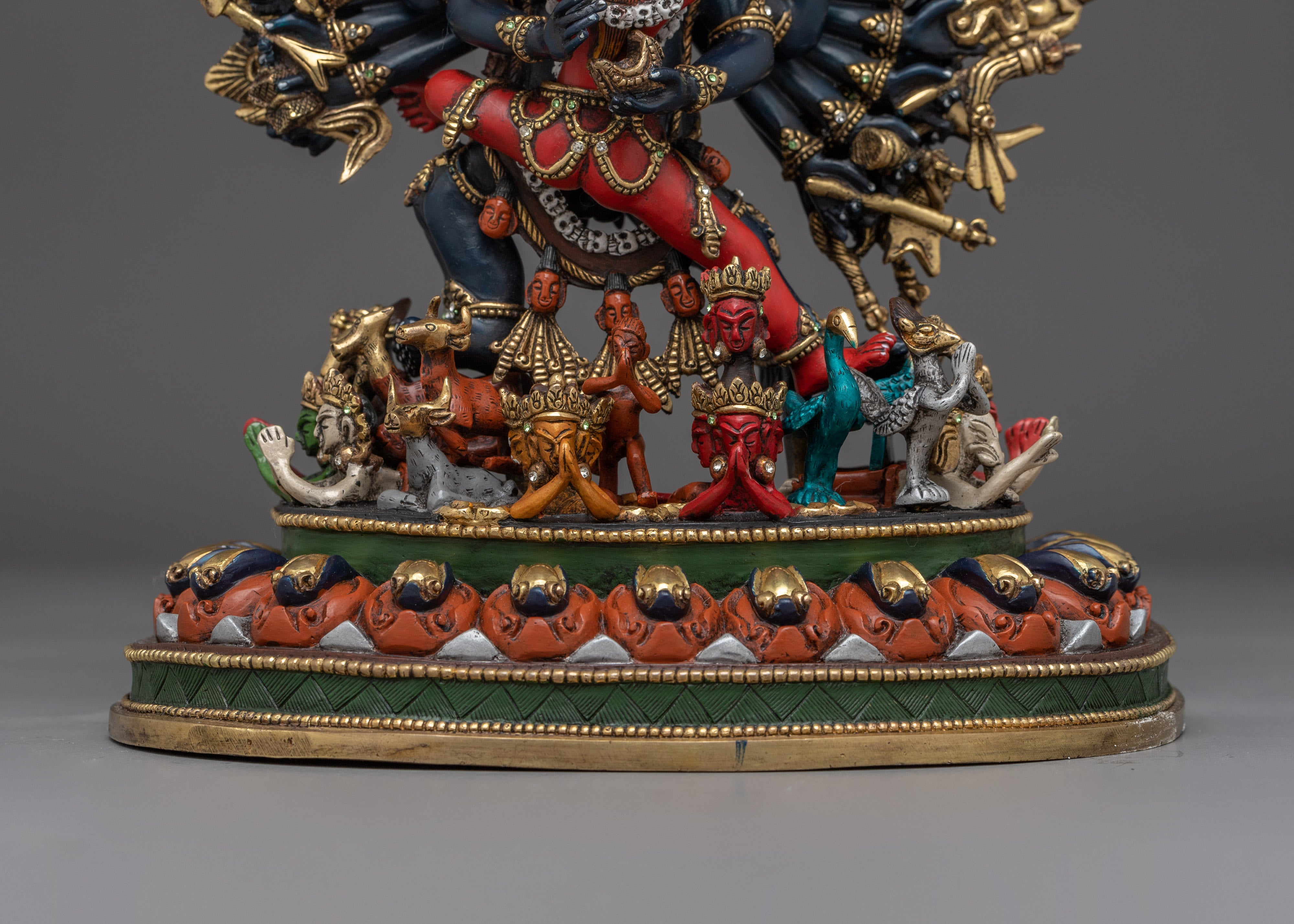 Tibetan Protector Deity Yamantaka Sculpture | Traditional Artwork