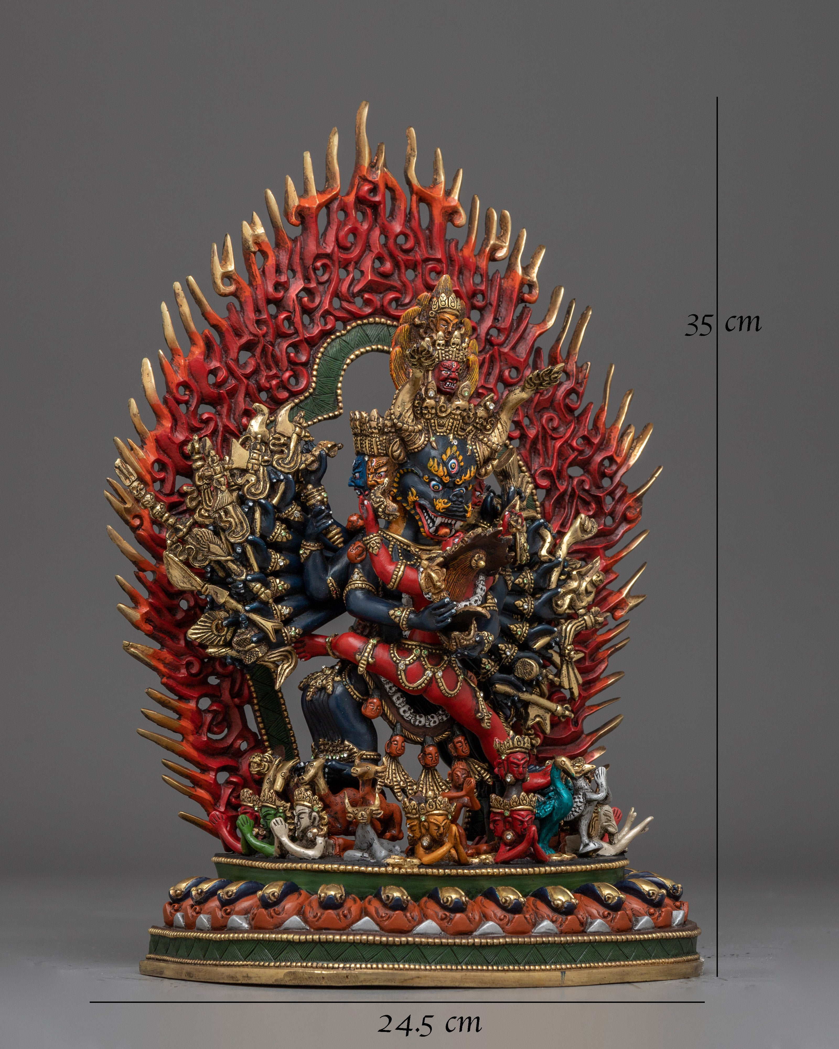 Tibetan Protector Deity Yamantaka Sculpture | Traditional Artwork
