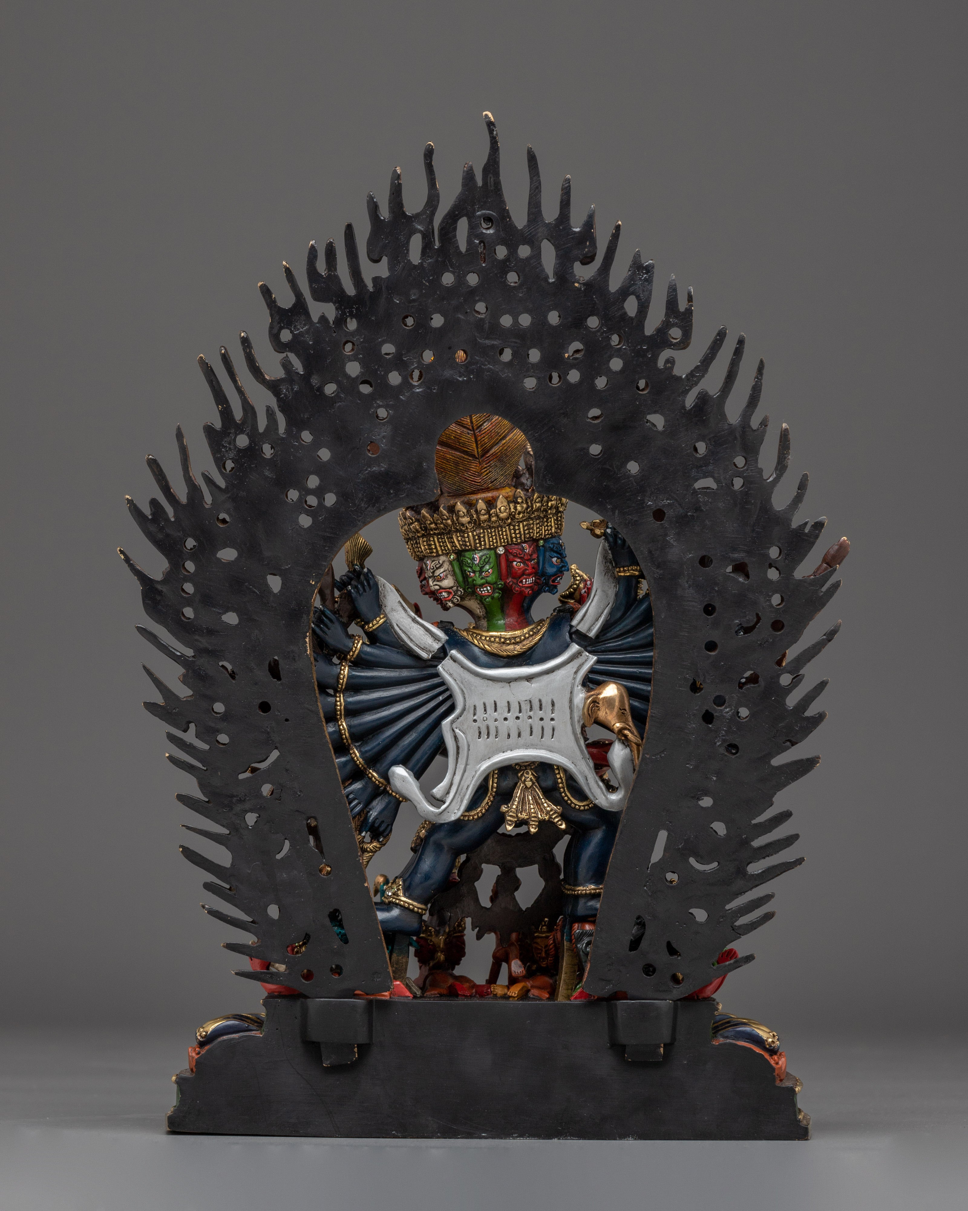 Tibetan Protector Deity Yamantaka Sculpture | Traditional Artwork