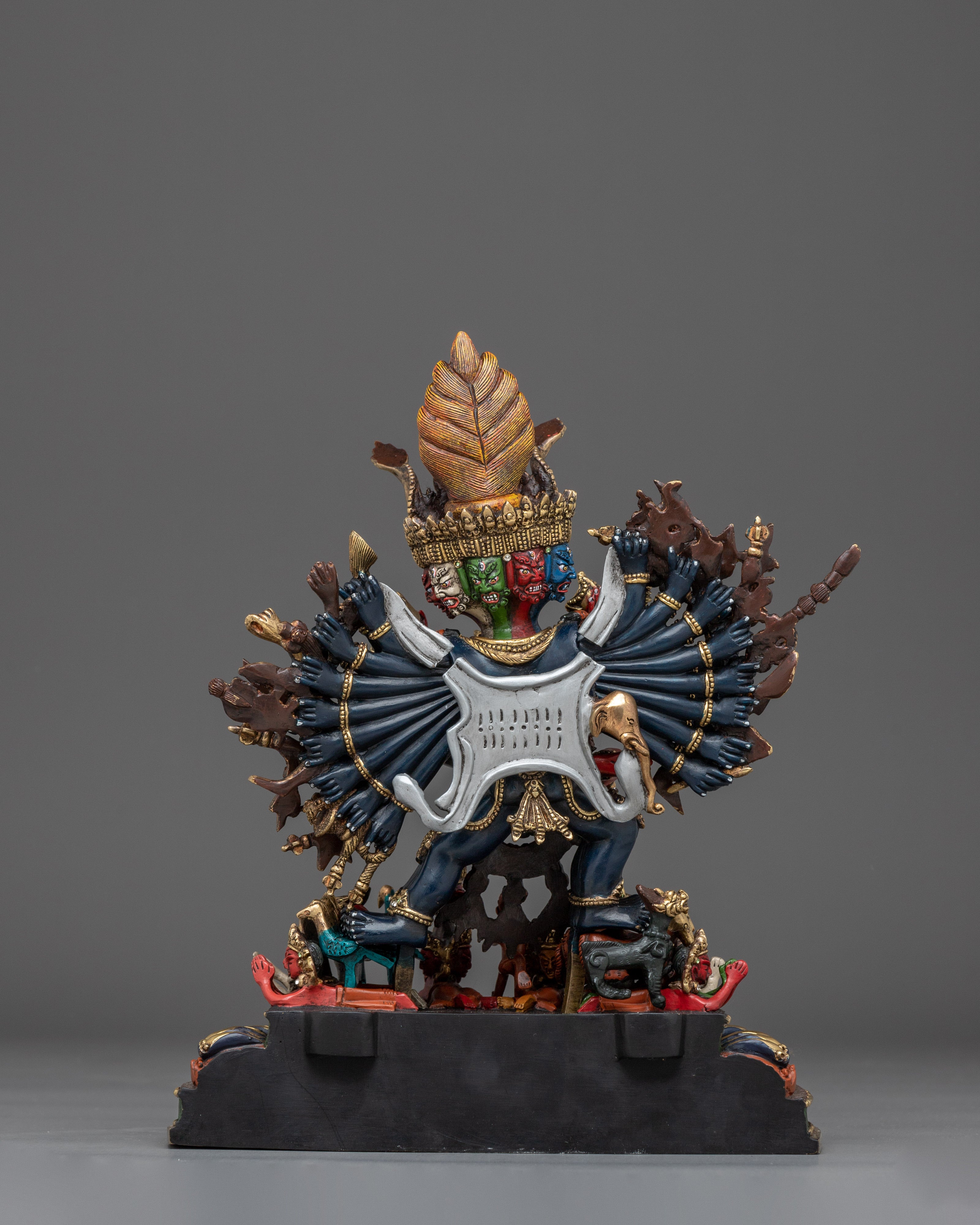 Tibetan Protector Deity Yamantaka Sculpture | Traditional Artwork