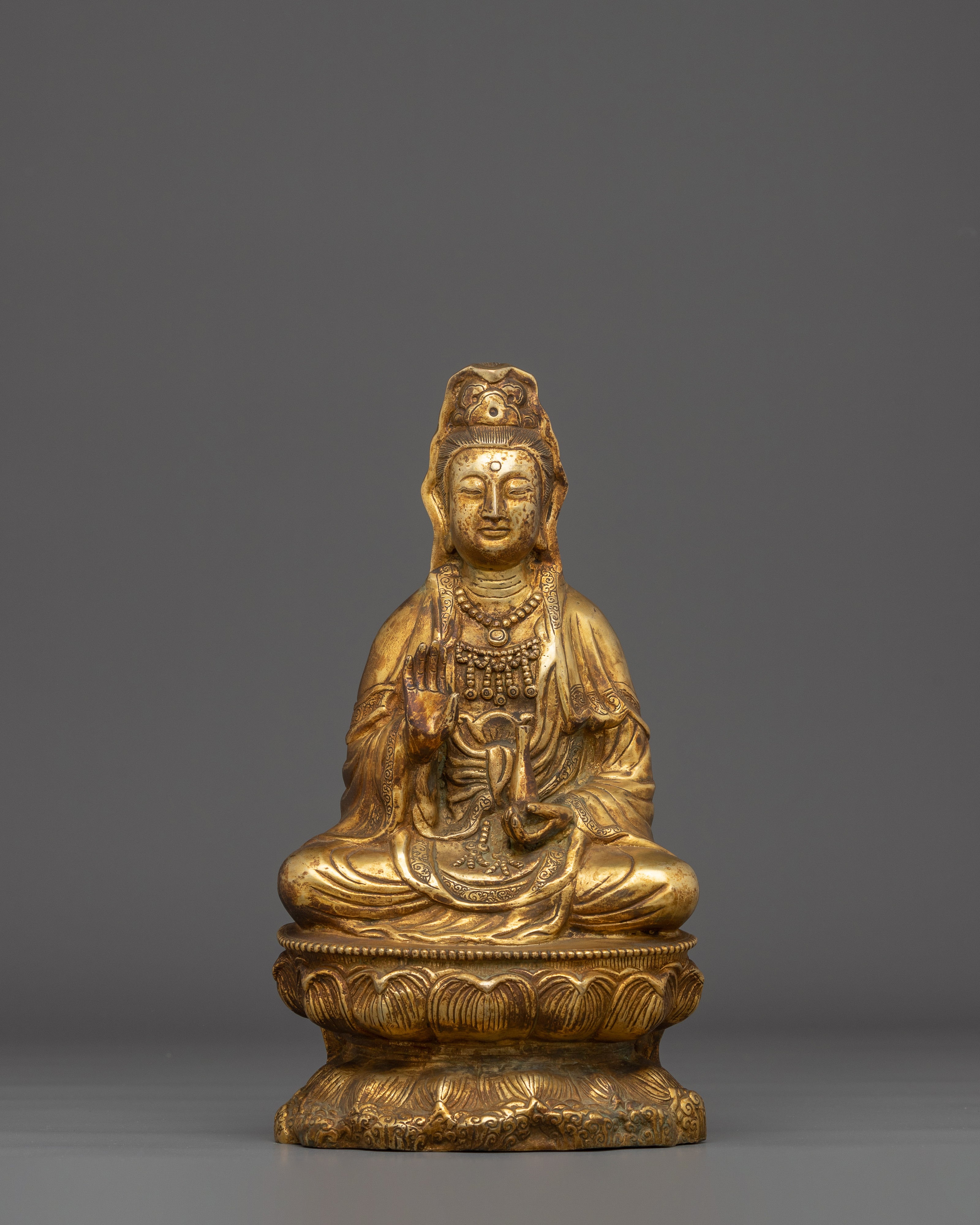 Copper Guanyin Statue