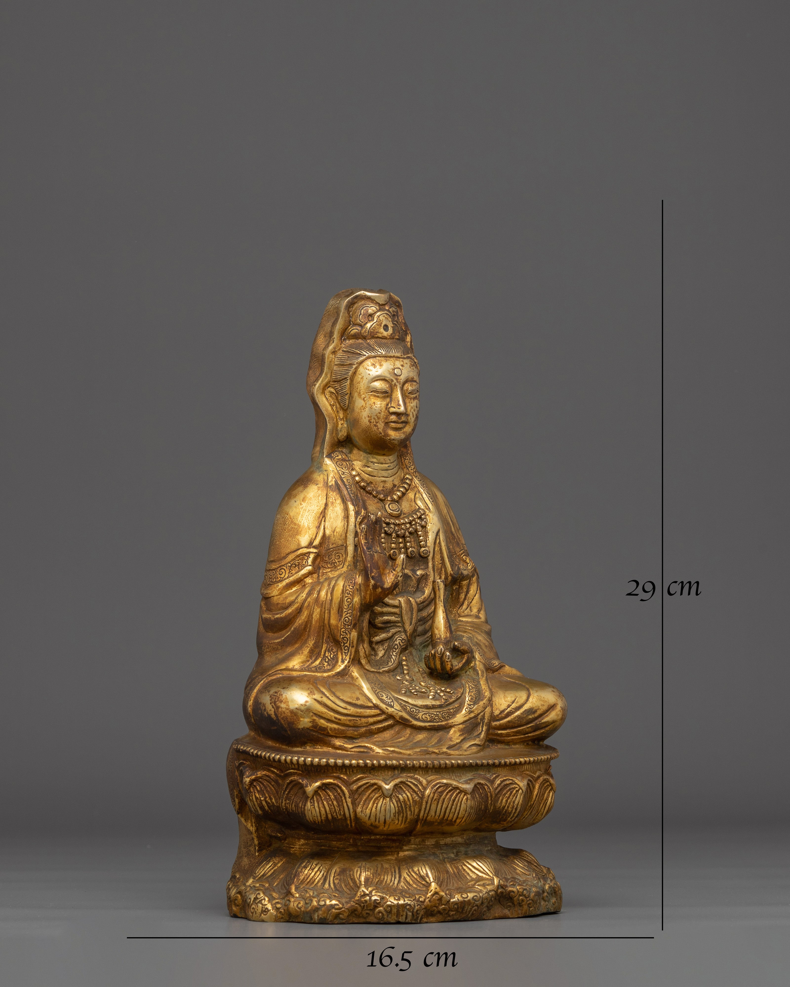 Copper Guanyin Statue