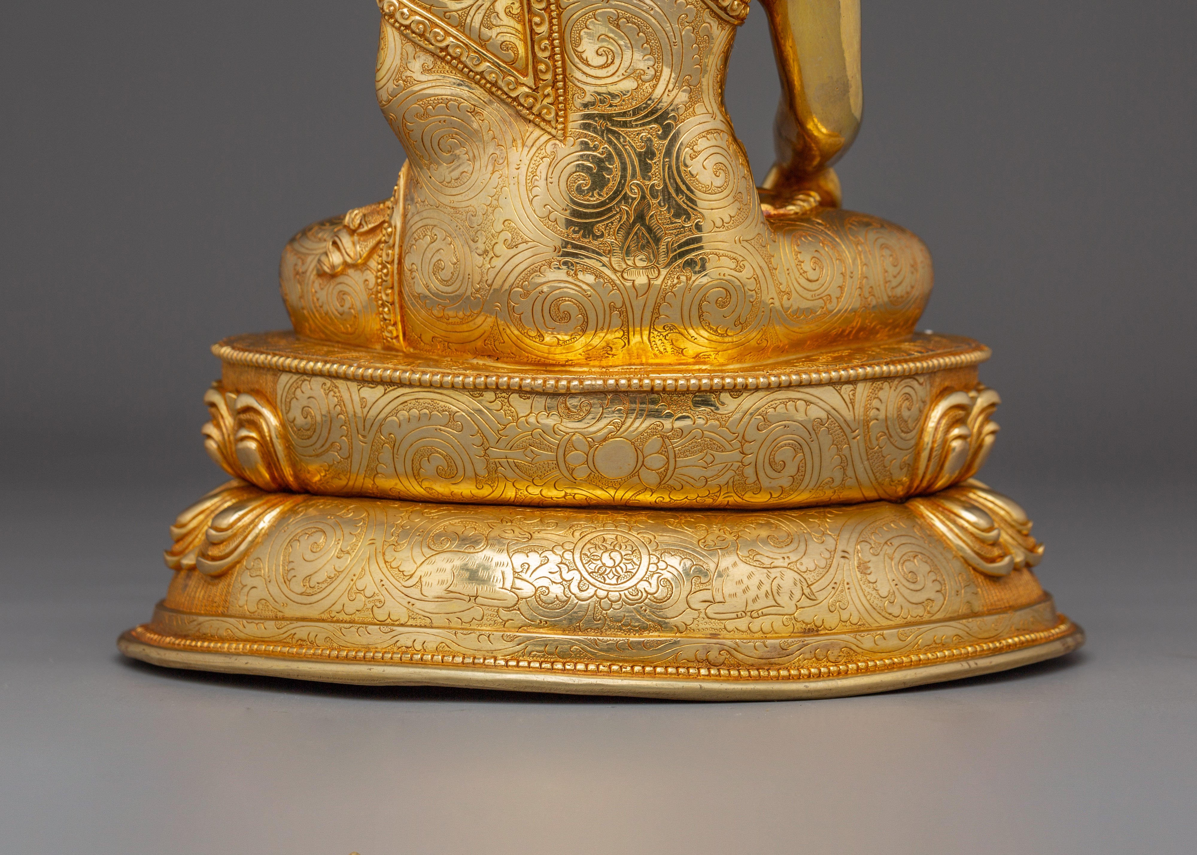 Golden Shakyamuni Buddha Copper Statue