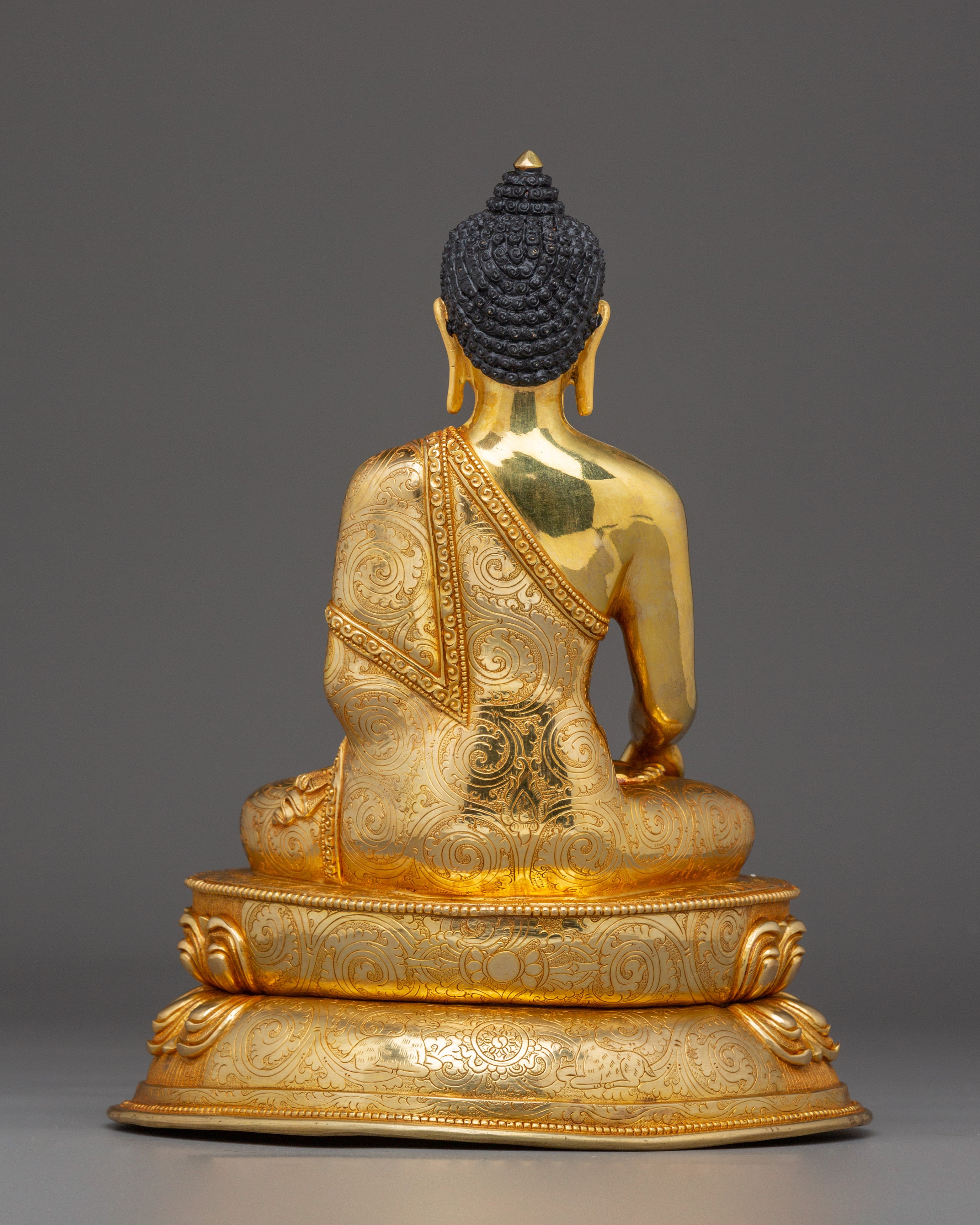 Golden Shakyamuni Buddha Copper Statue