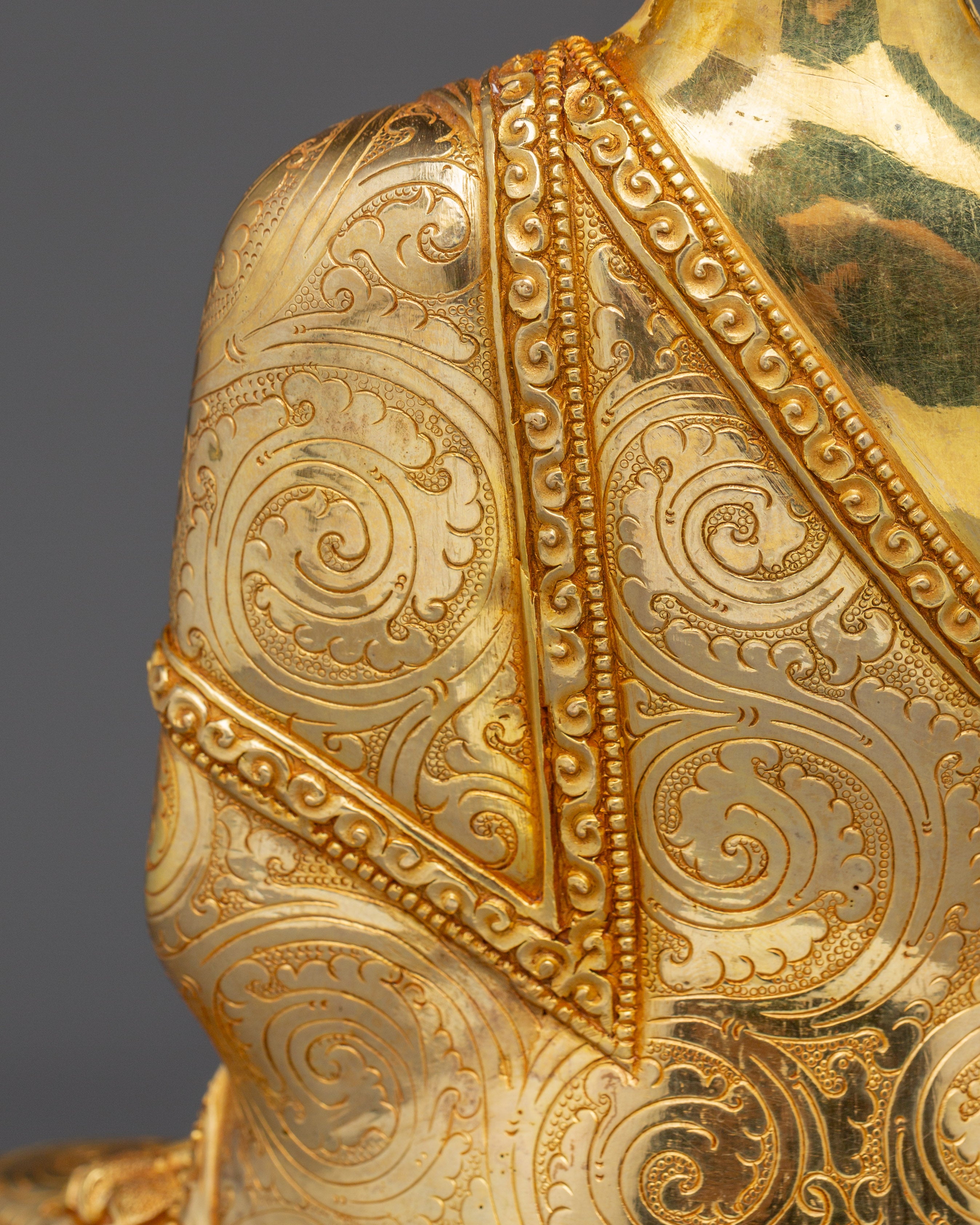 Golden Shakyamuni Buddha Copper Statue