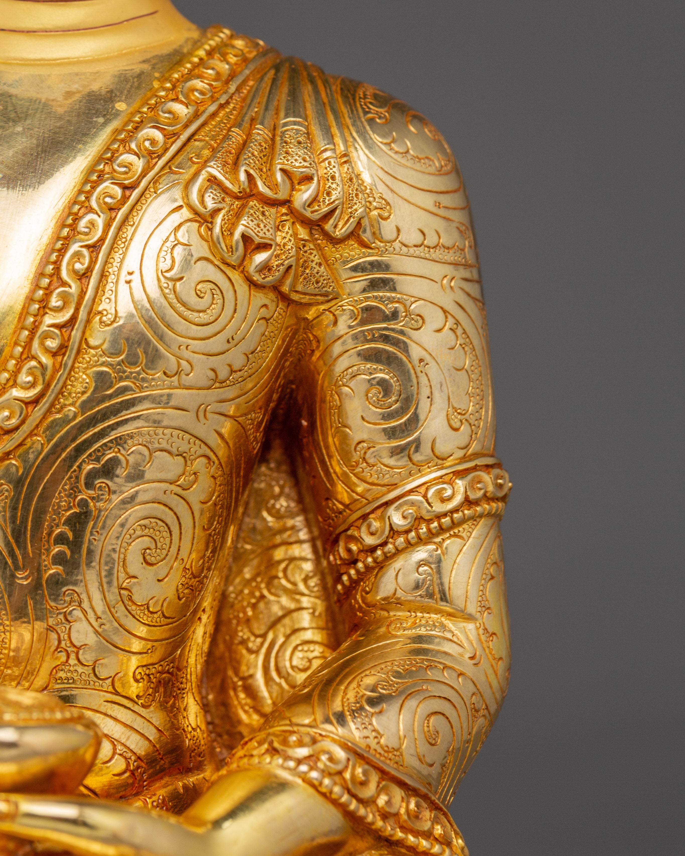 Golden Shakyamuni Buddha Copper Statue