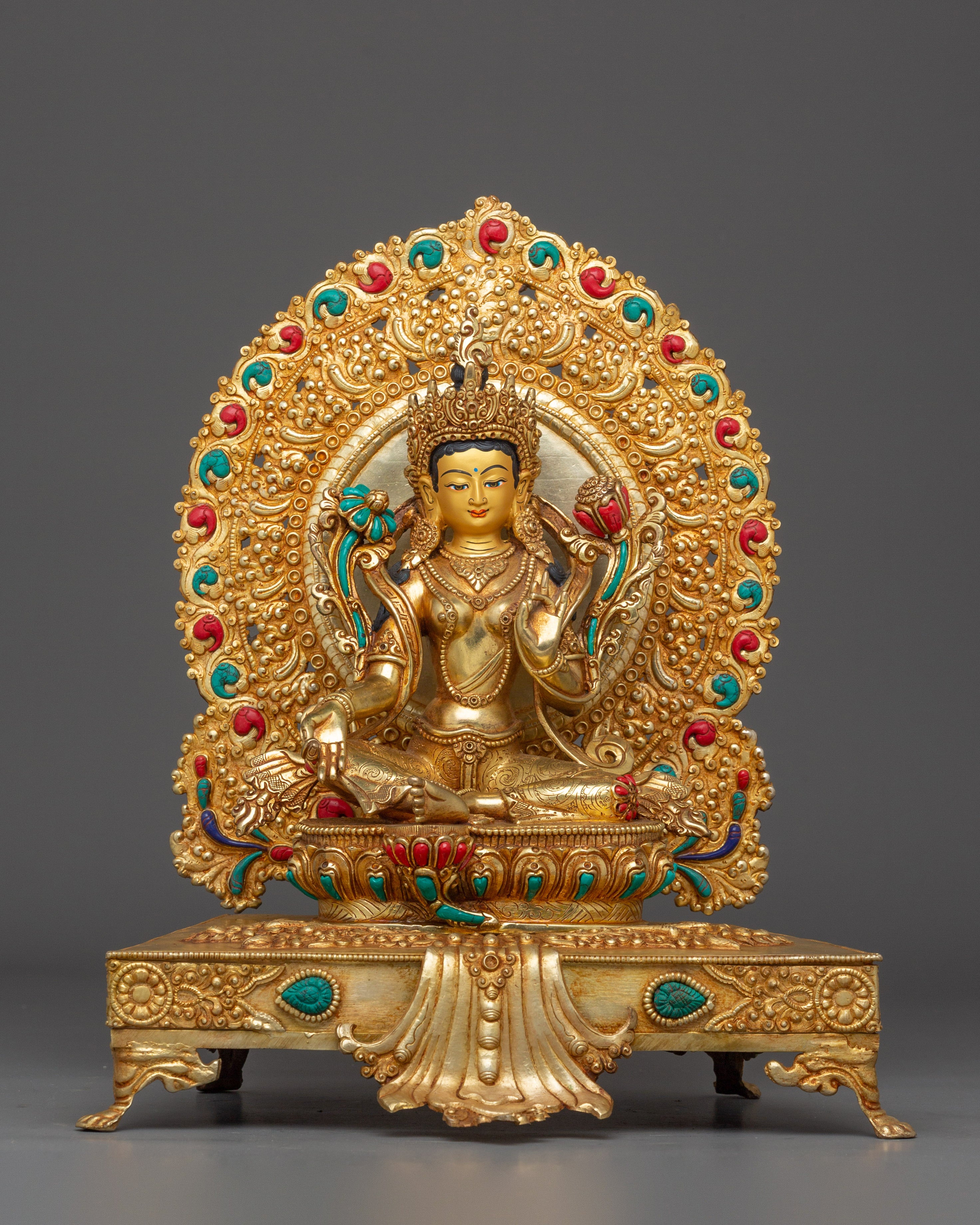 golden-green-tara-on-throne