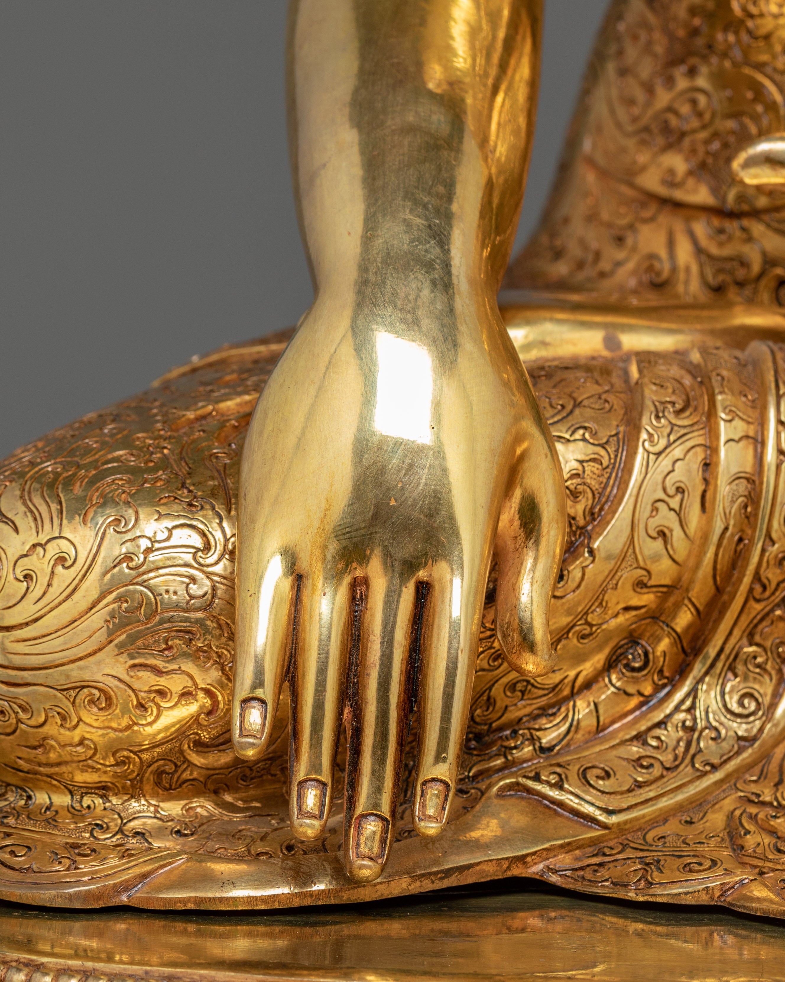 33.7 Inch Handmade Shakyamuni Buddha Statue | Meditation Icon