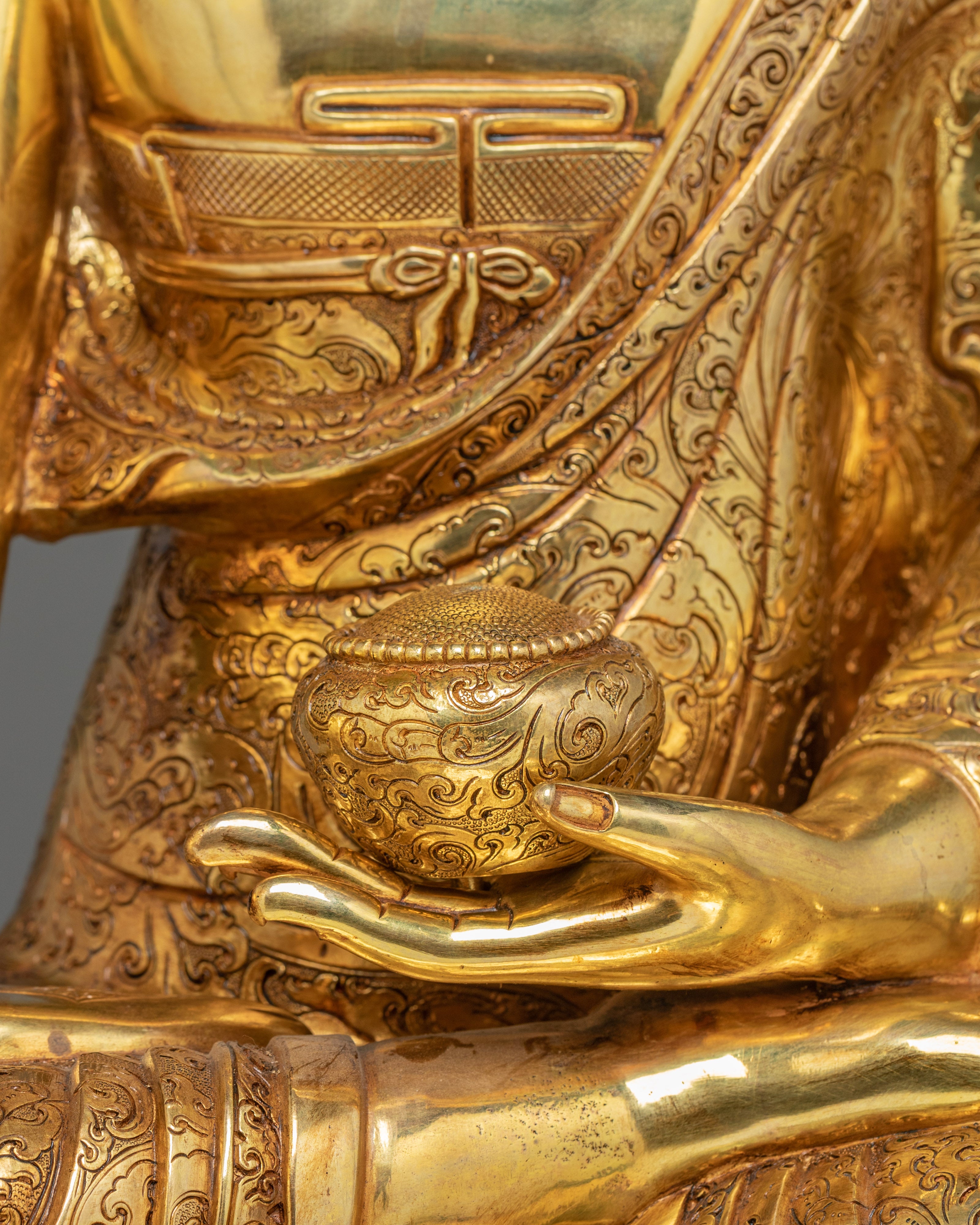 33.7 Inch Handmade Shakyamuni Buddha Statue | Meditation Icon