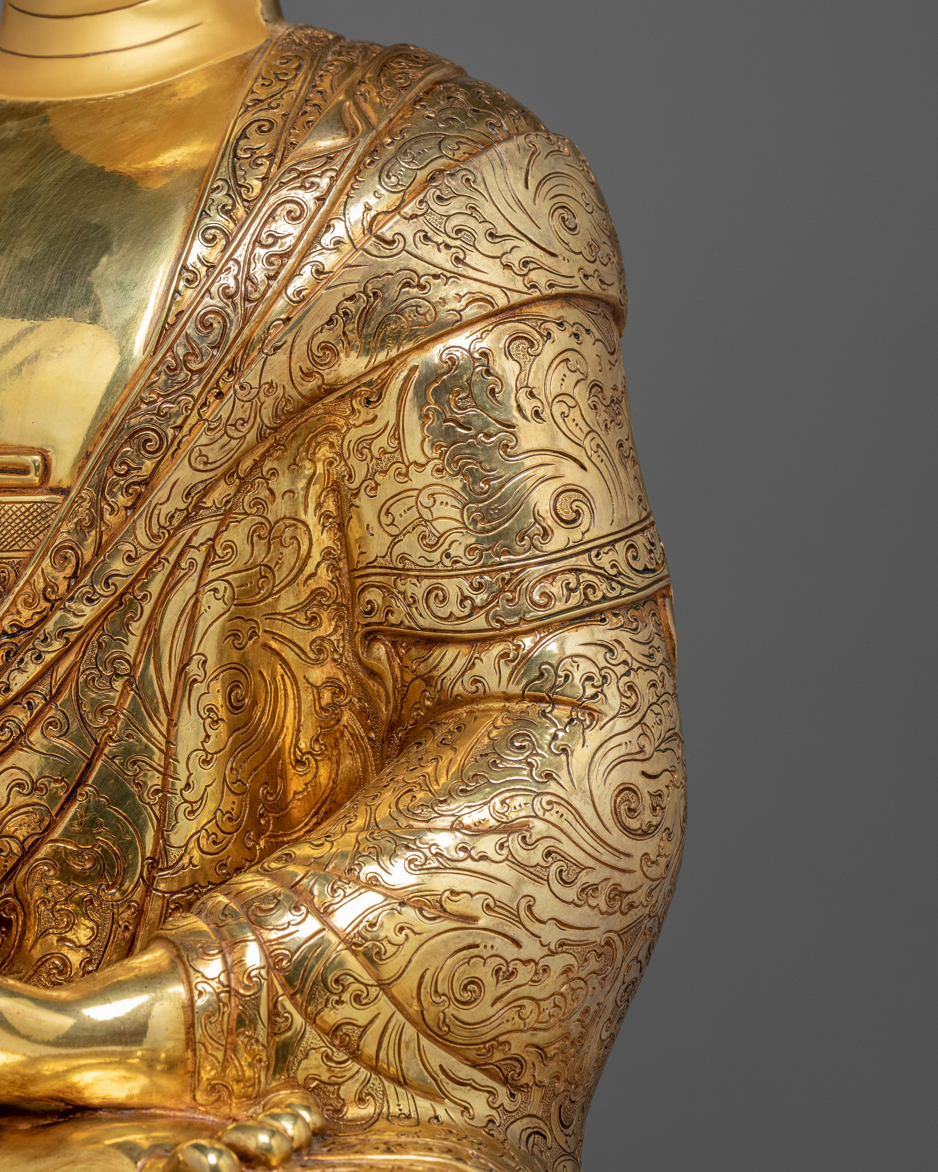 33.7 Inch Handmade Shakyamuni Buddha Statue | Meditation Icon