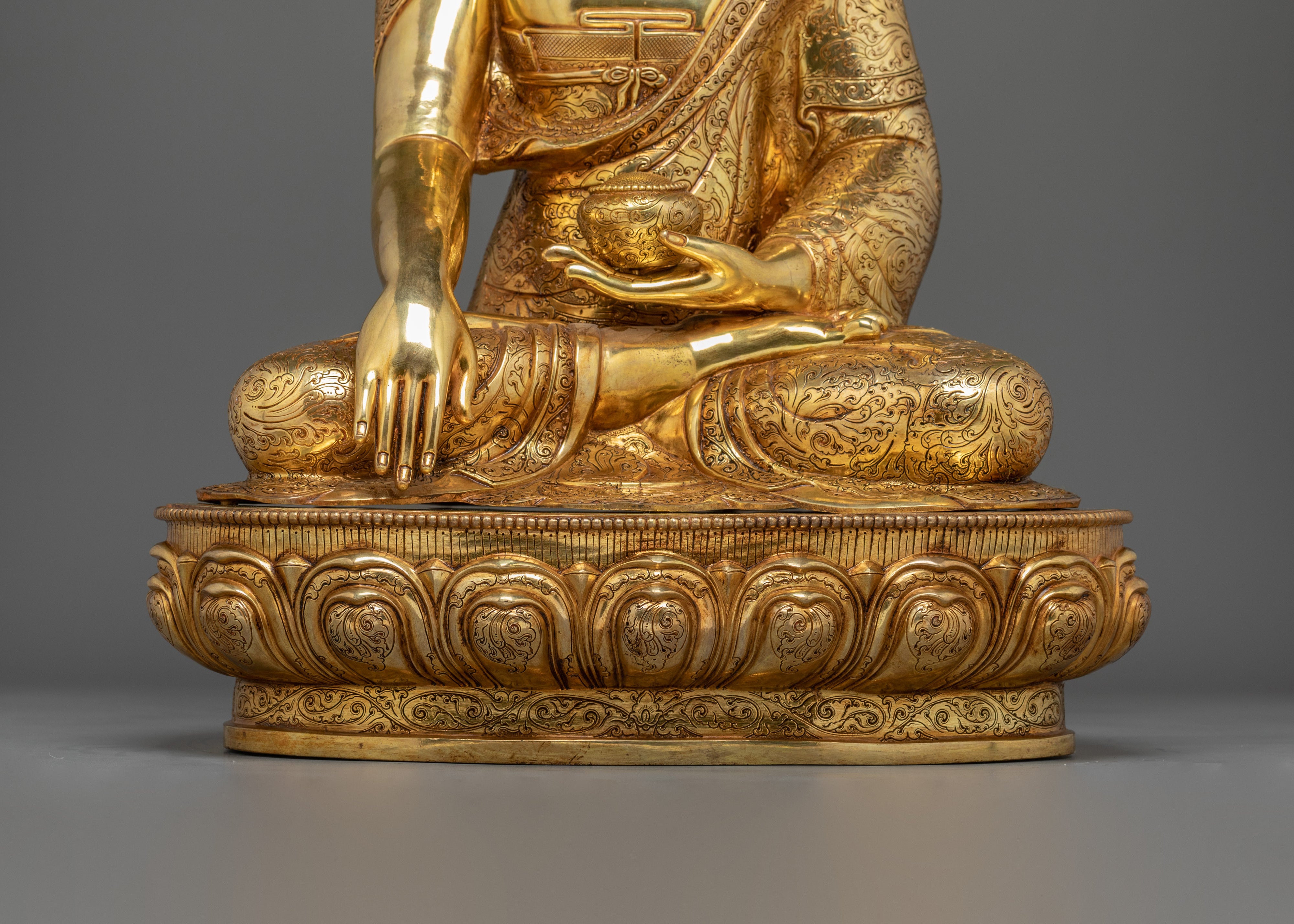 33.7 Inch Handmade Shakyamuni Buddha Statue | Meditation Icon