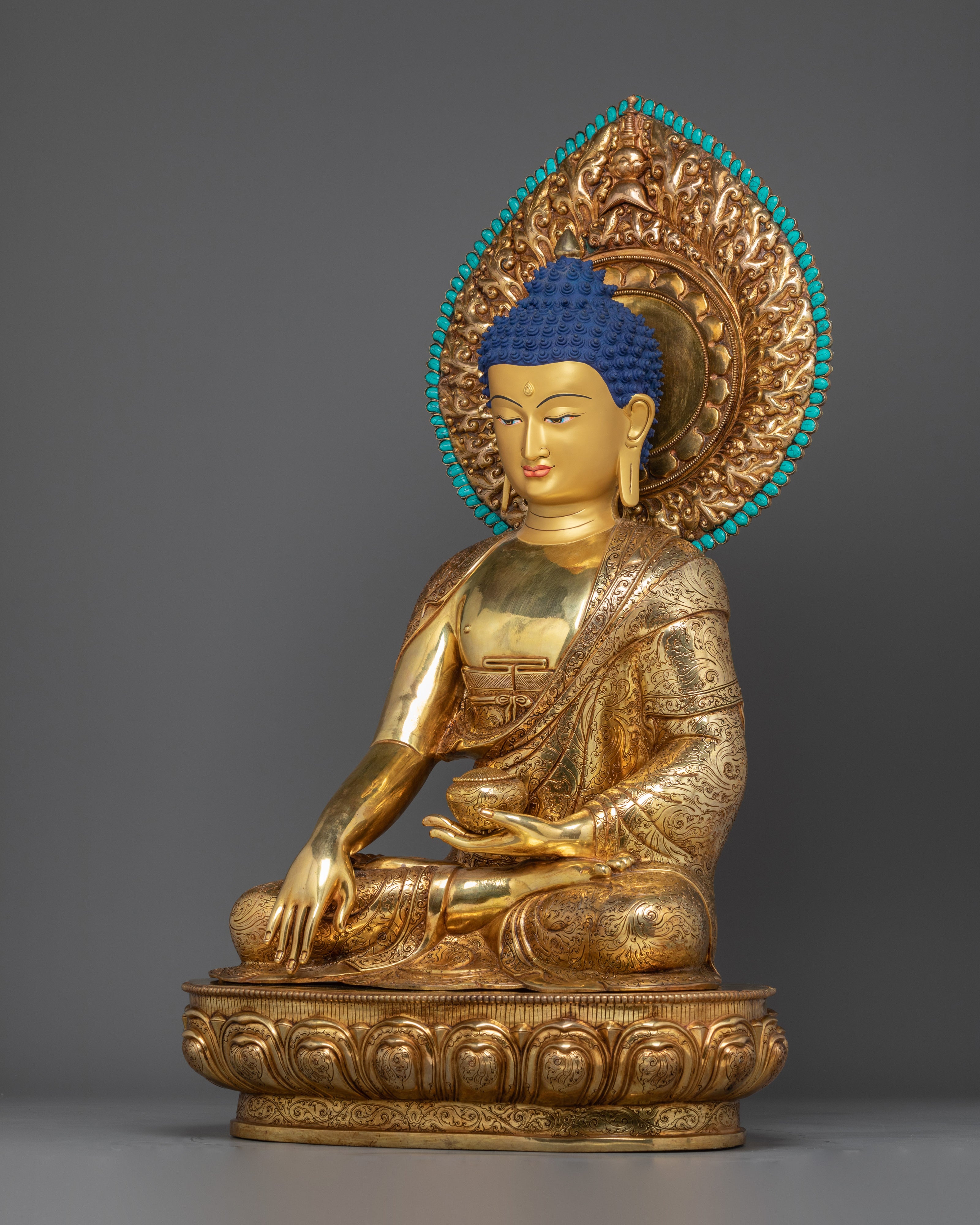 33.7 Inch Handmade Shakyamuni Buddha Statue | Meditation Icon