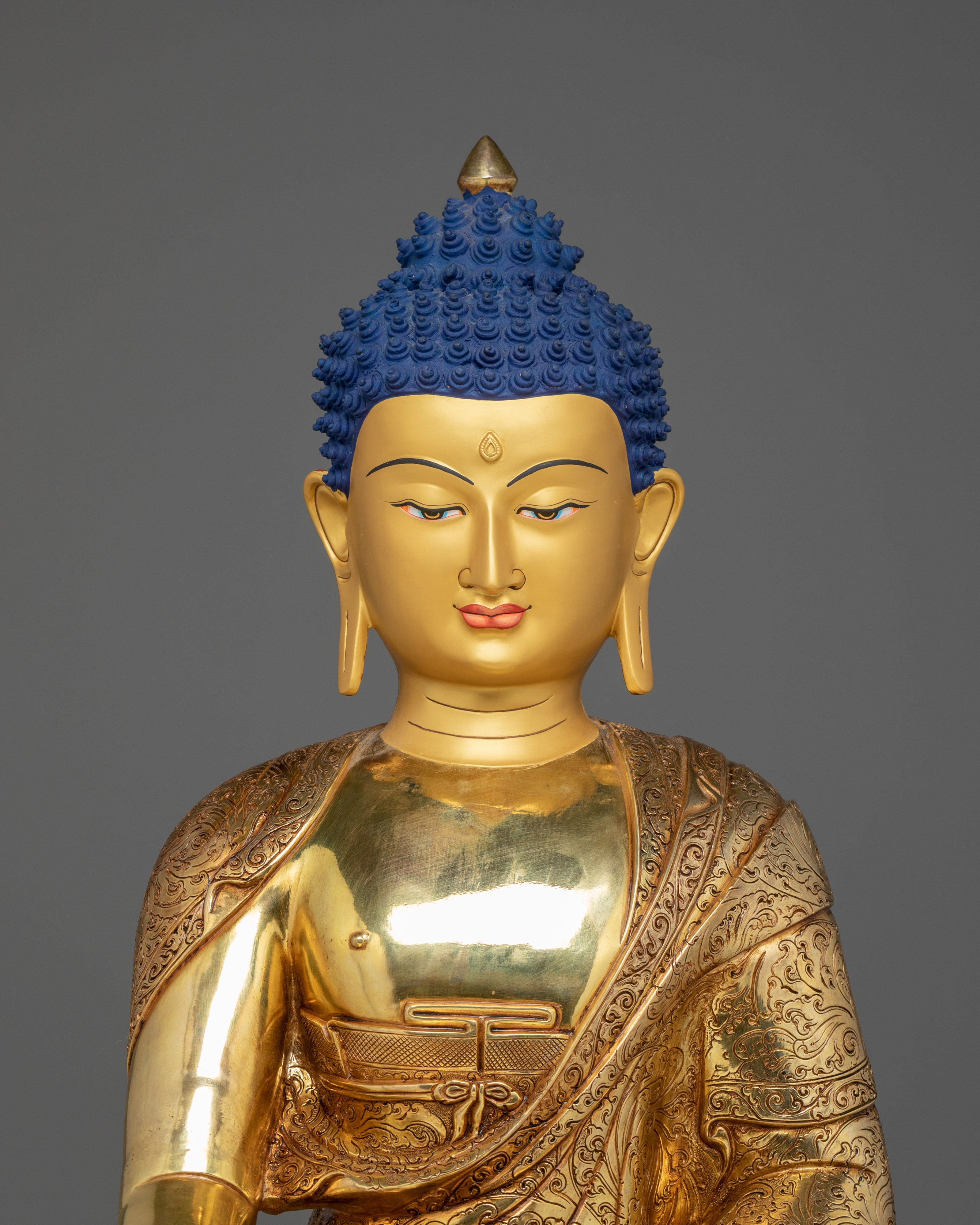 33.7 Inch Handmade Shakyamuni Buddha Statue | Meditation Icon