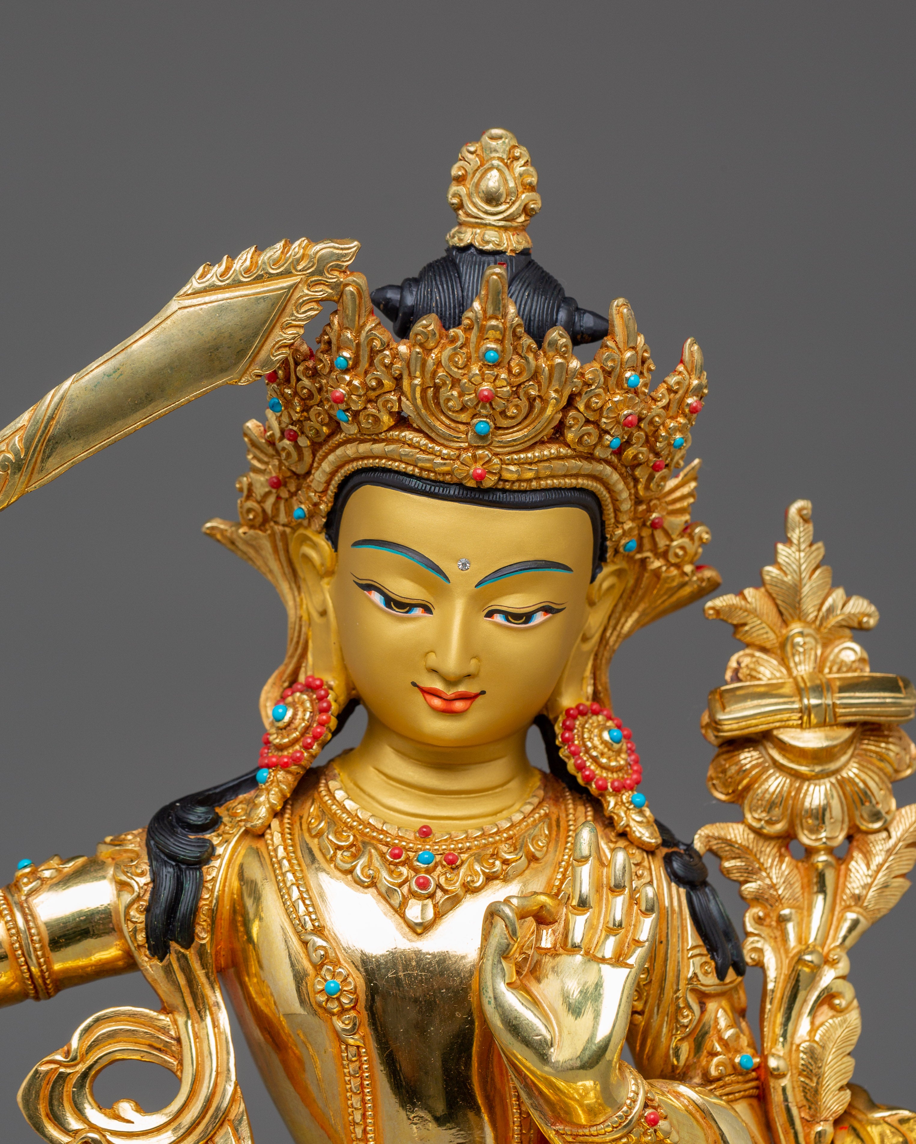 Manjushri, Bodhisattva of Insight | Nepali Handcrafted Masterpiece