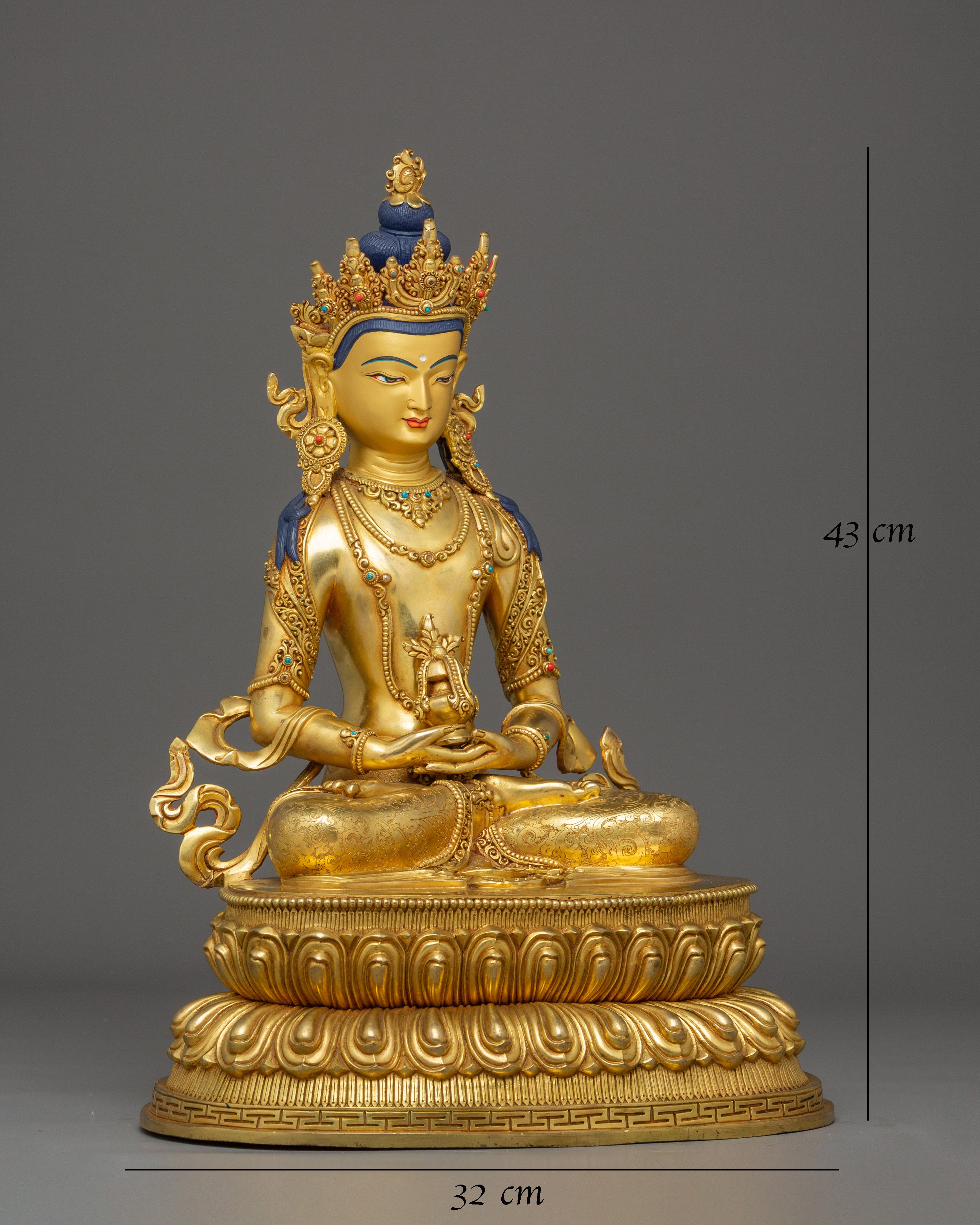 16-9-inches-golden-amitayus-statue