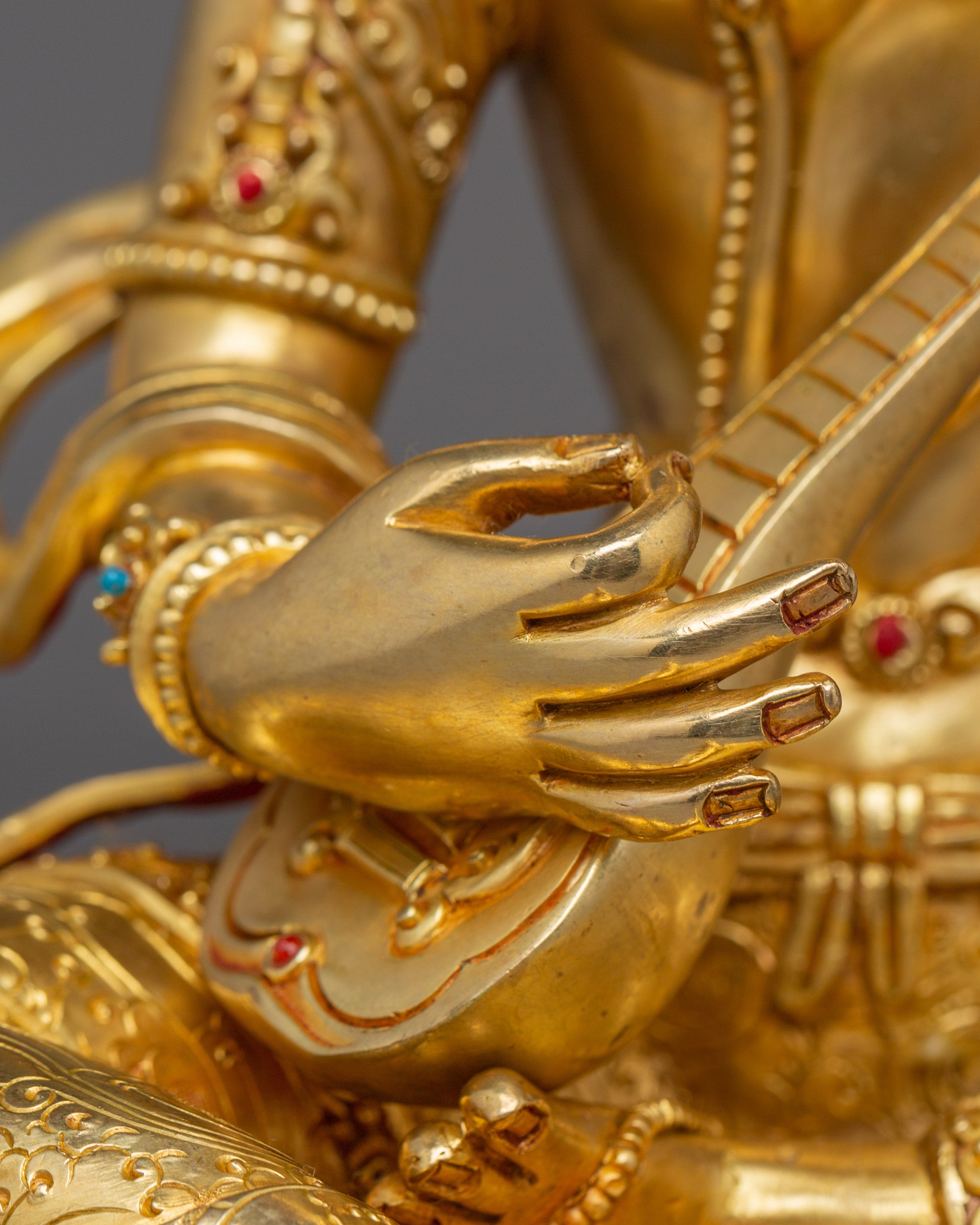 Saraswati, Goddess of Knowledge and Wisdom | Nepali Handcrafted Icon