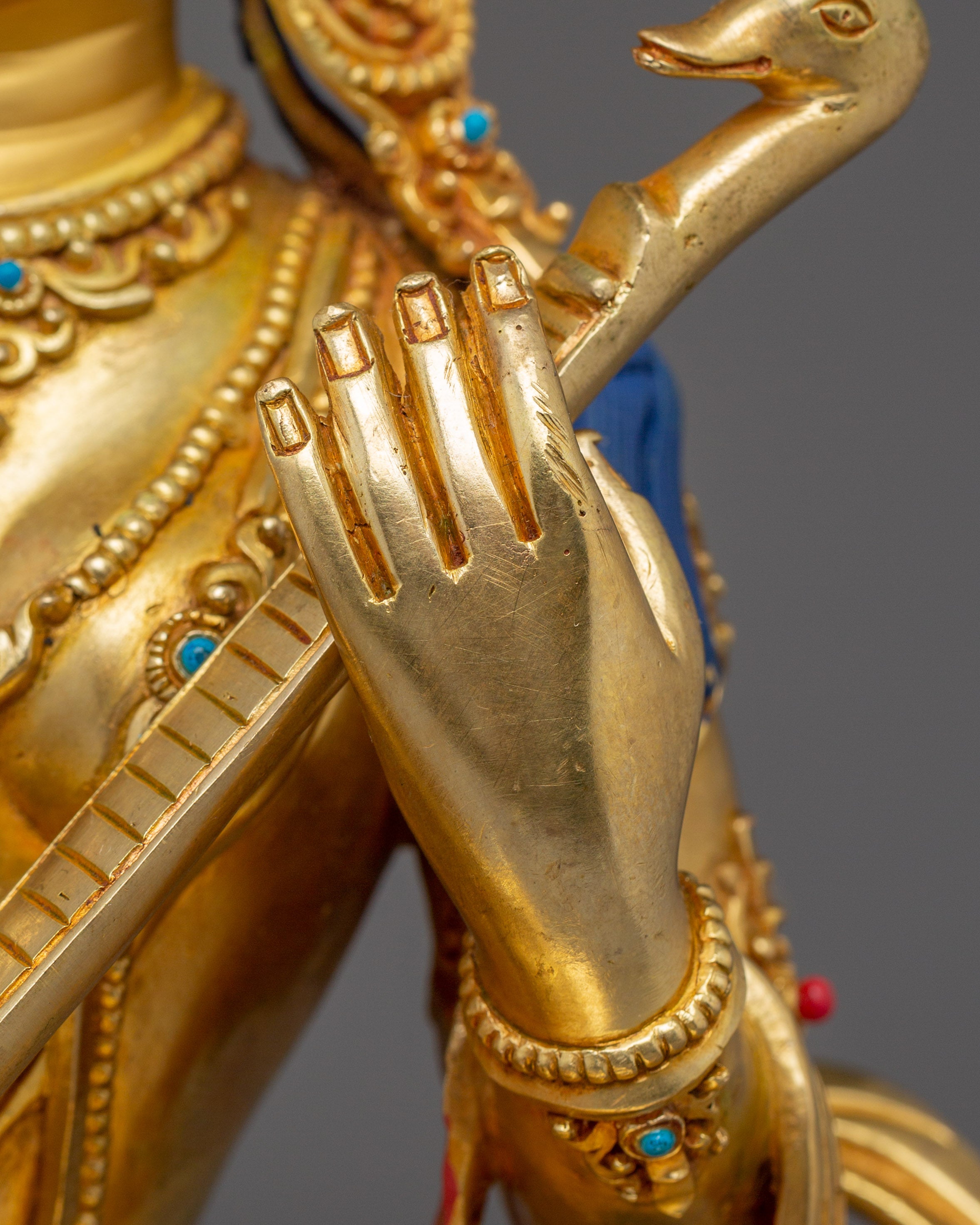 Saraswati, Goddess of Knowledge and Wisdom | Nepali Handcrafted Icon