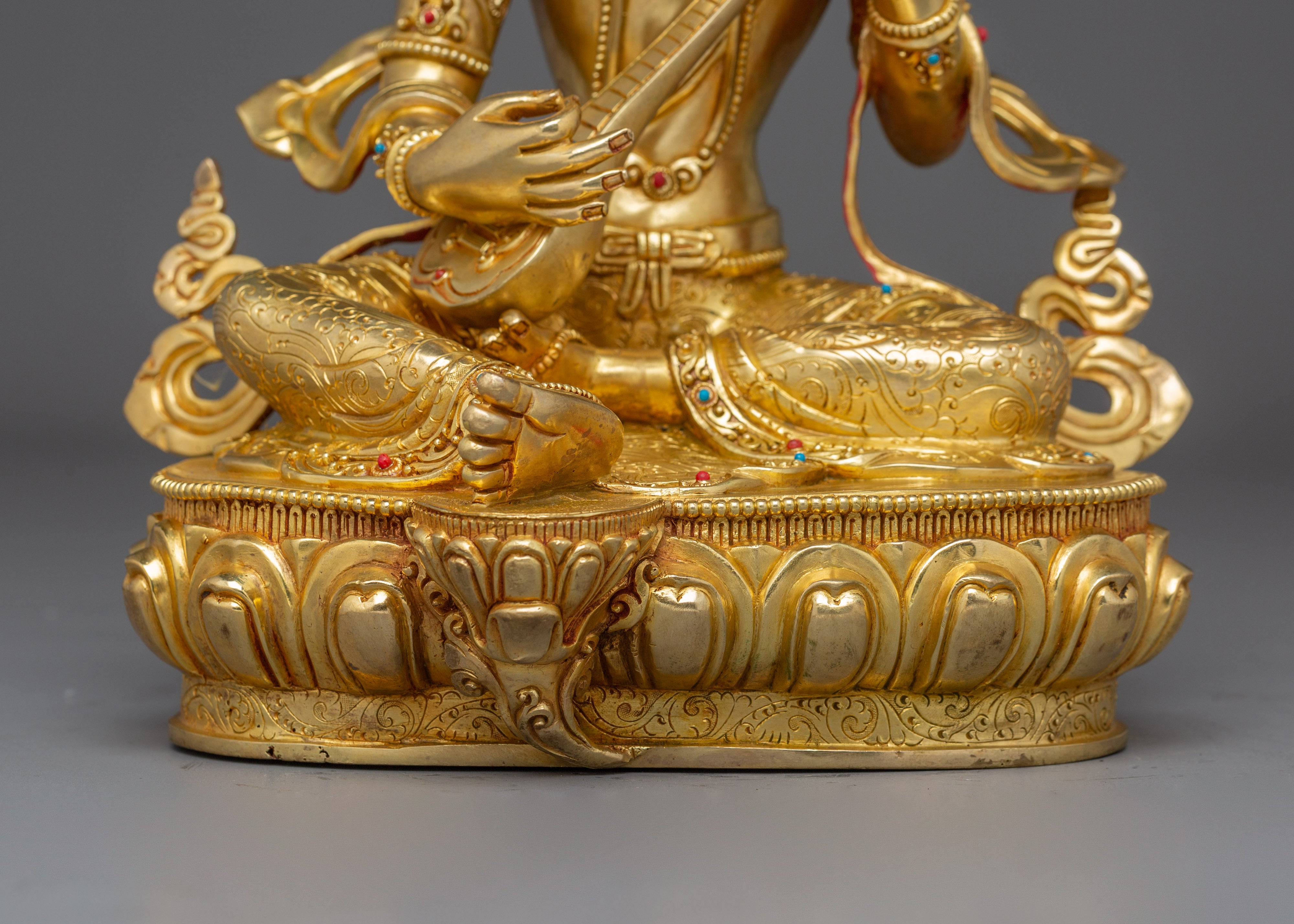 Saraswati, Goddess of Knowledge and Wisdom | Nepali Handcrafted Icon