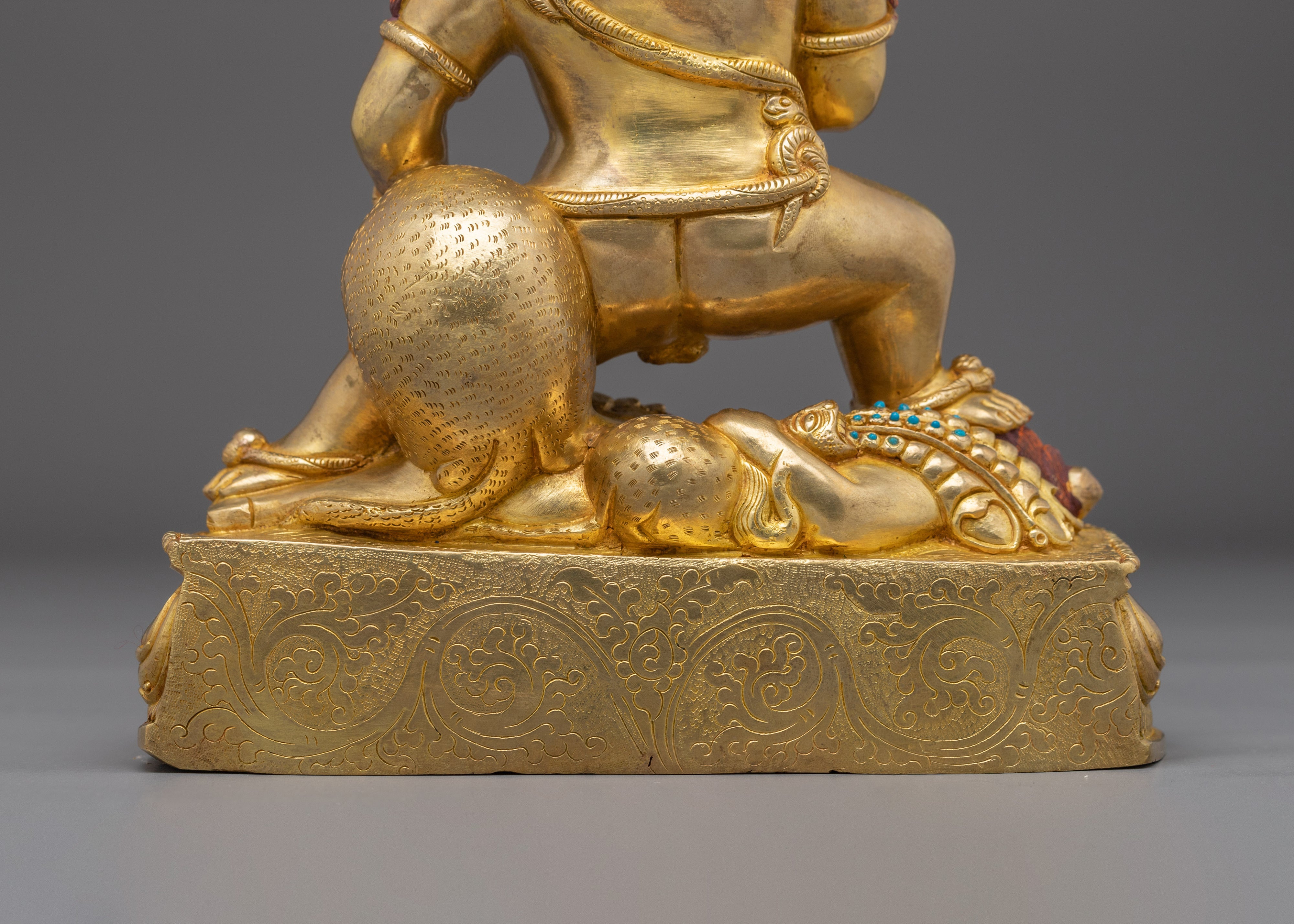 Black Dzambhala, Tantric Wealth Deity | Nepali Handcrafted Icon