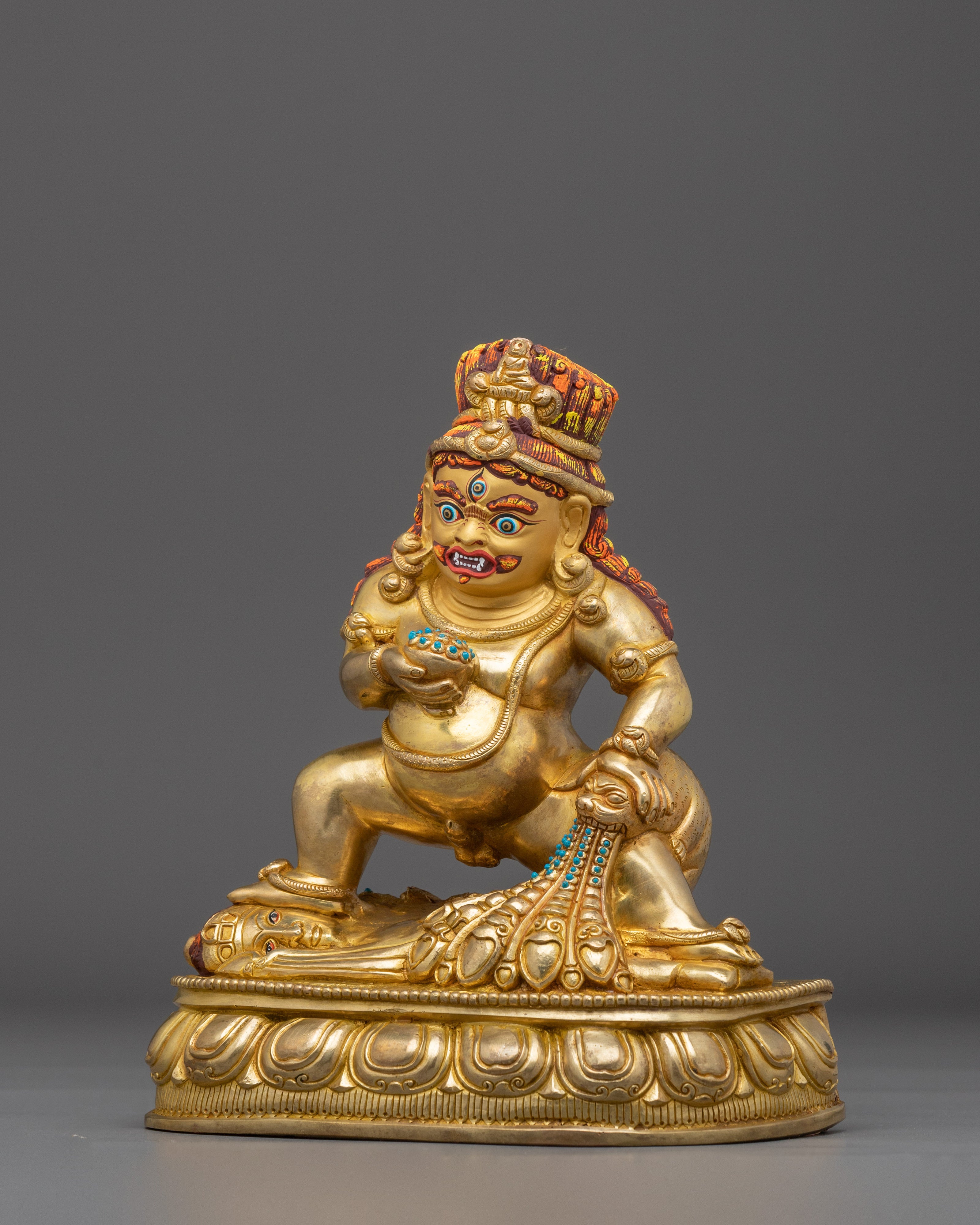 Black Dzambhala, Tantric Wealth Deity | Nepali Handcrafted Icon