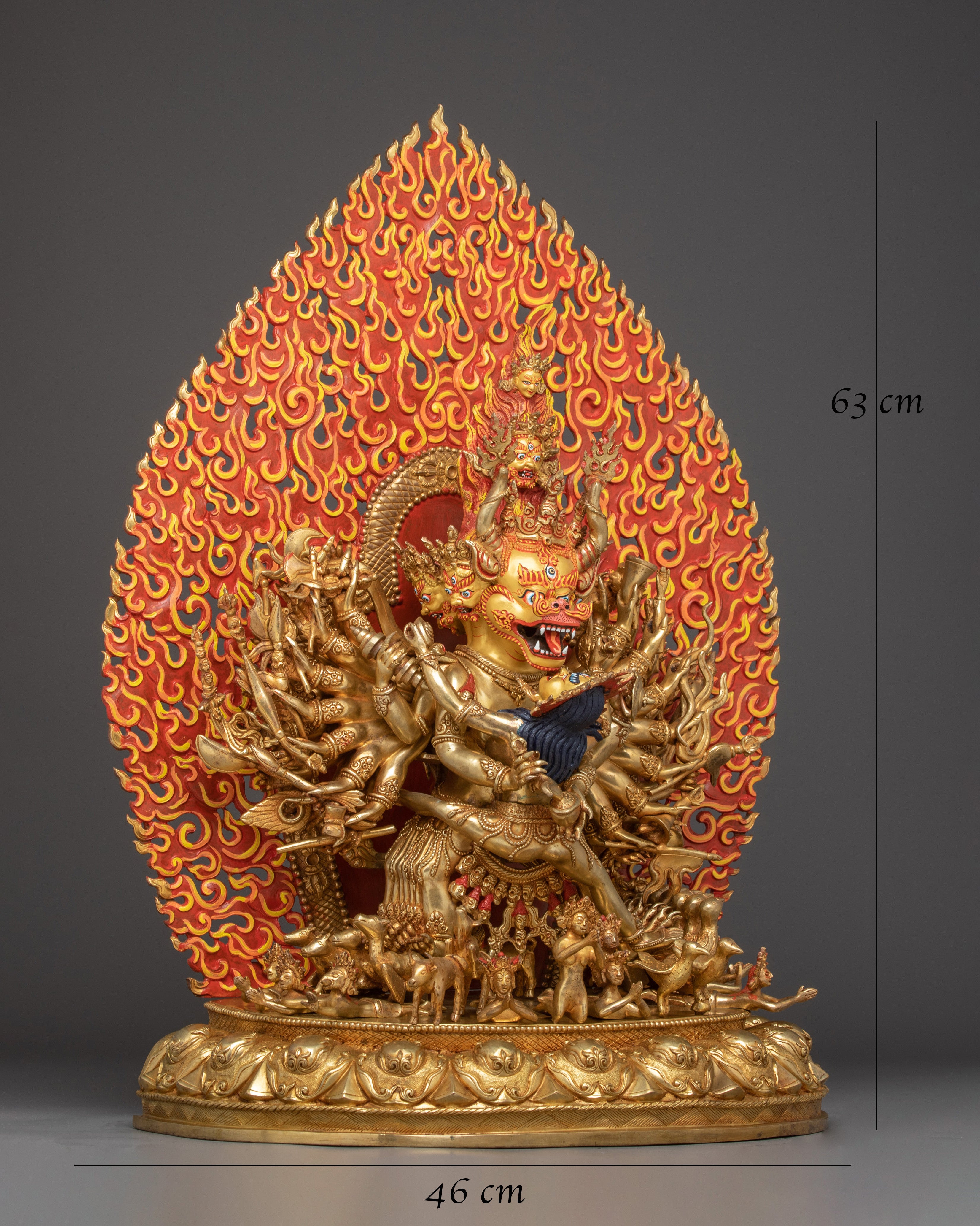 Yamantaka Artwork in 24K Gold Gilded