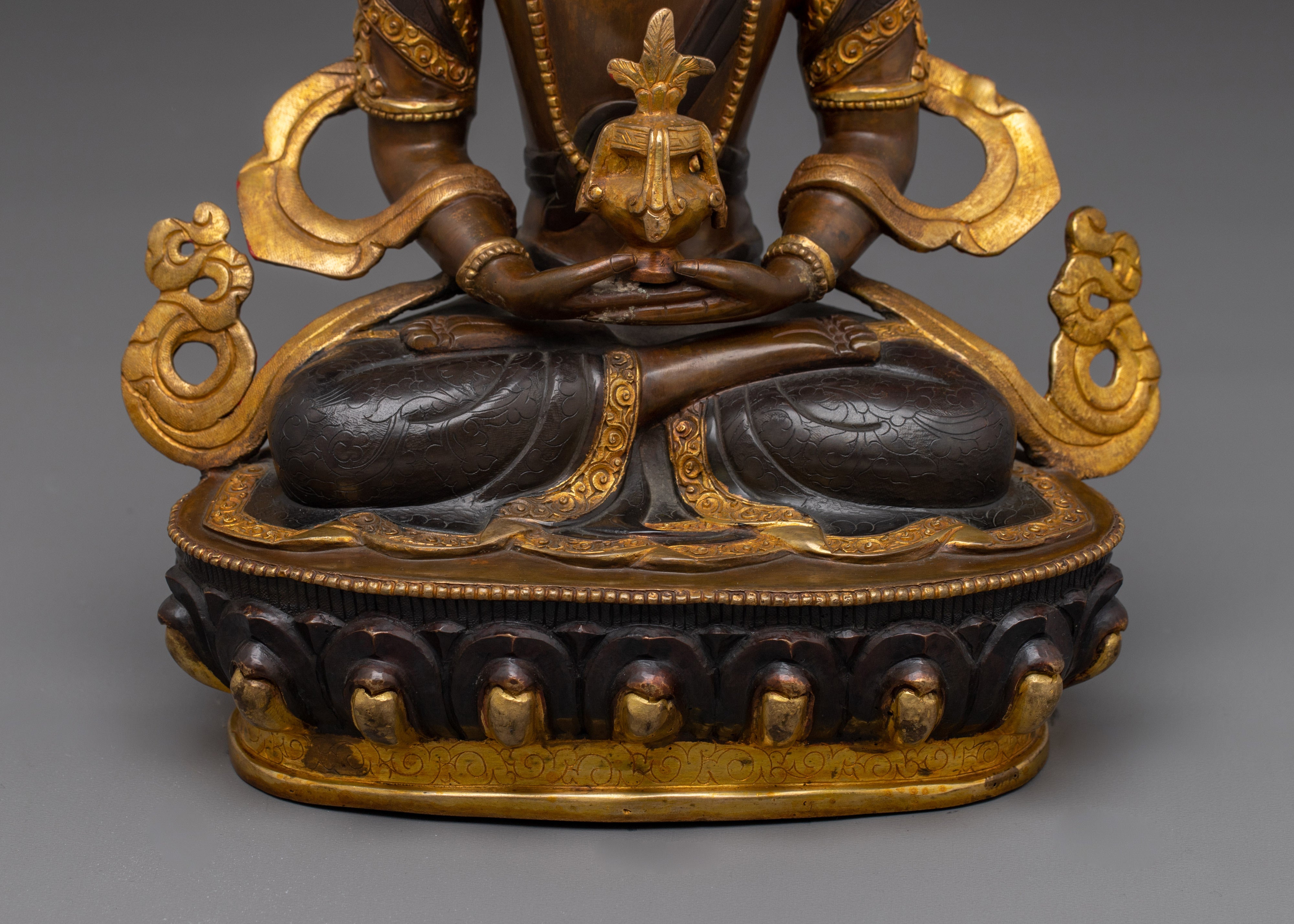Himalayan Amitayus Icon | Gold Gilded Sacred Artwork