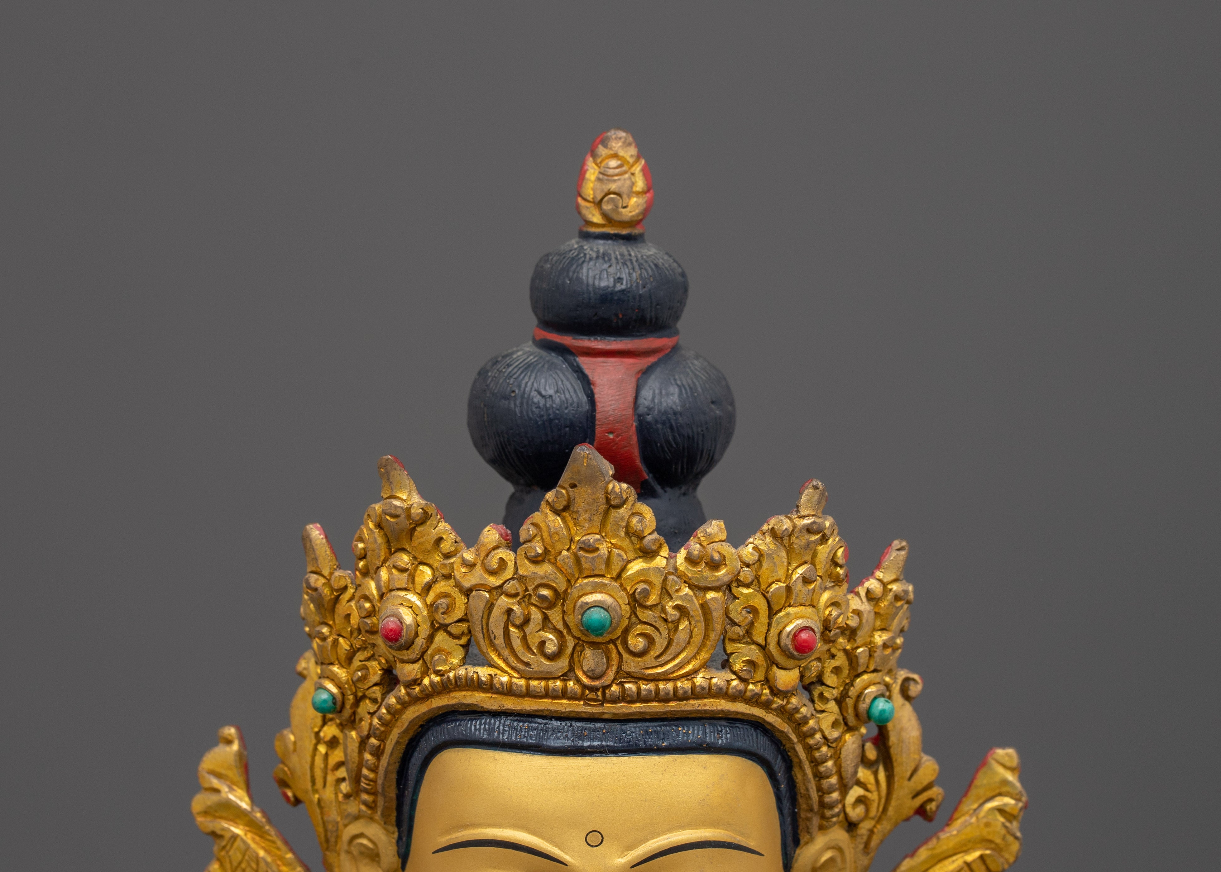 Himalayan Amitayus Icon | Gold Gilded Sacred Artwork