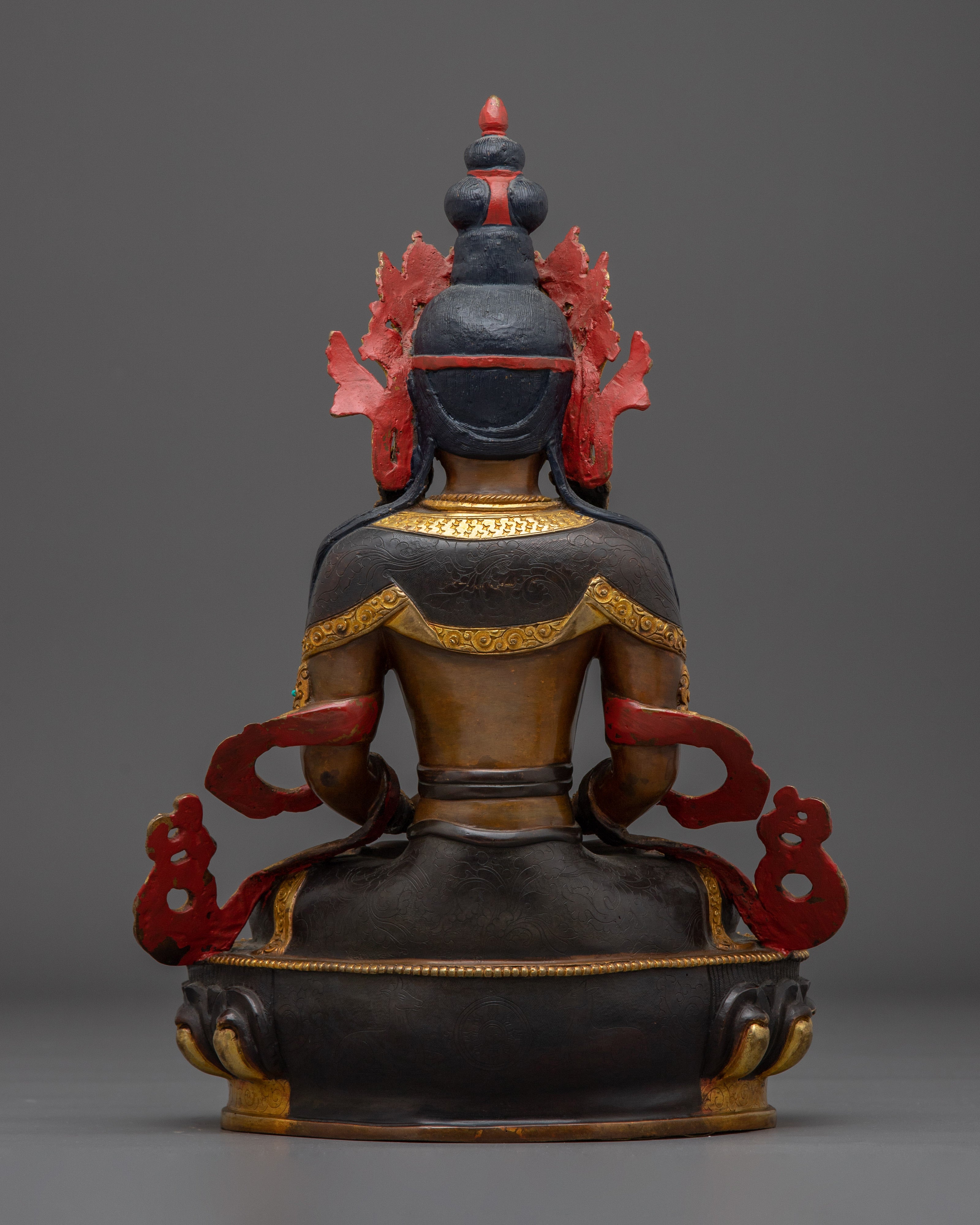 Himalayan Amitayus Icon | Gold Gilded Sacred Artwork