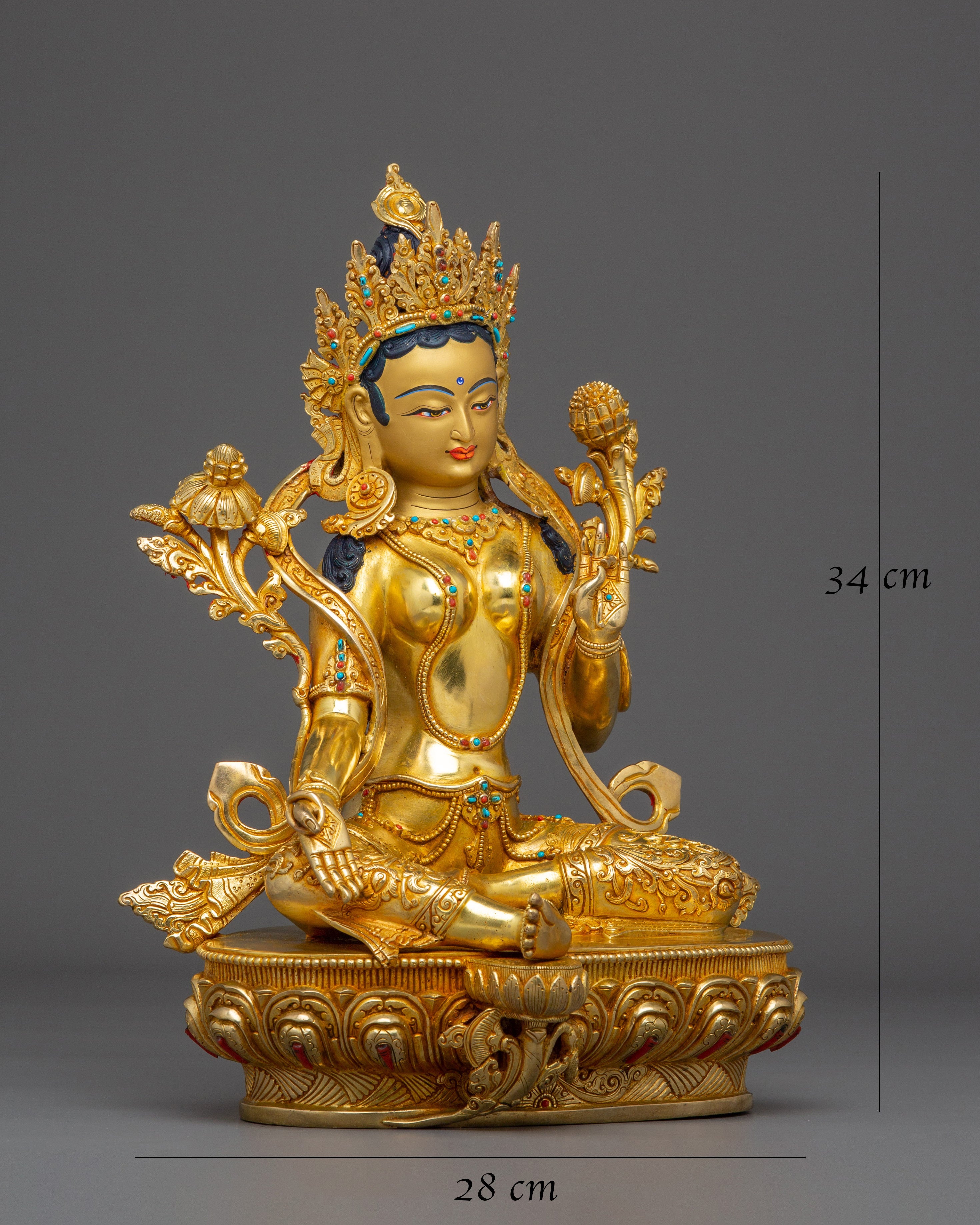 Green Tara Handmade Figurine