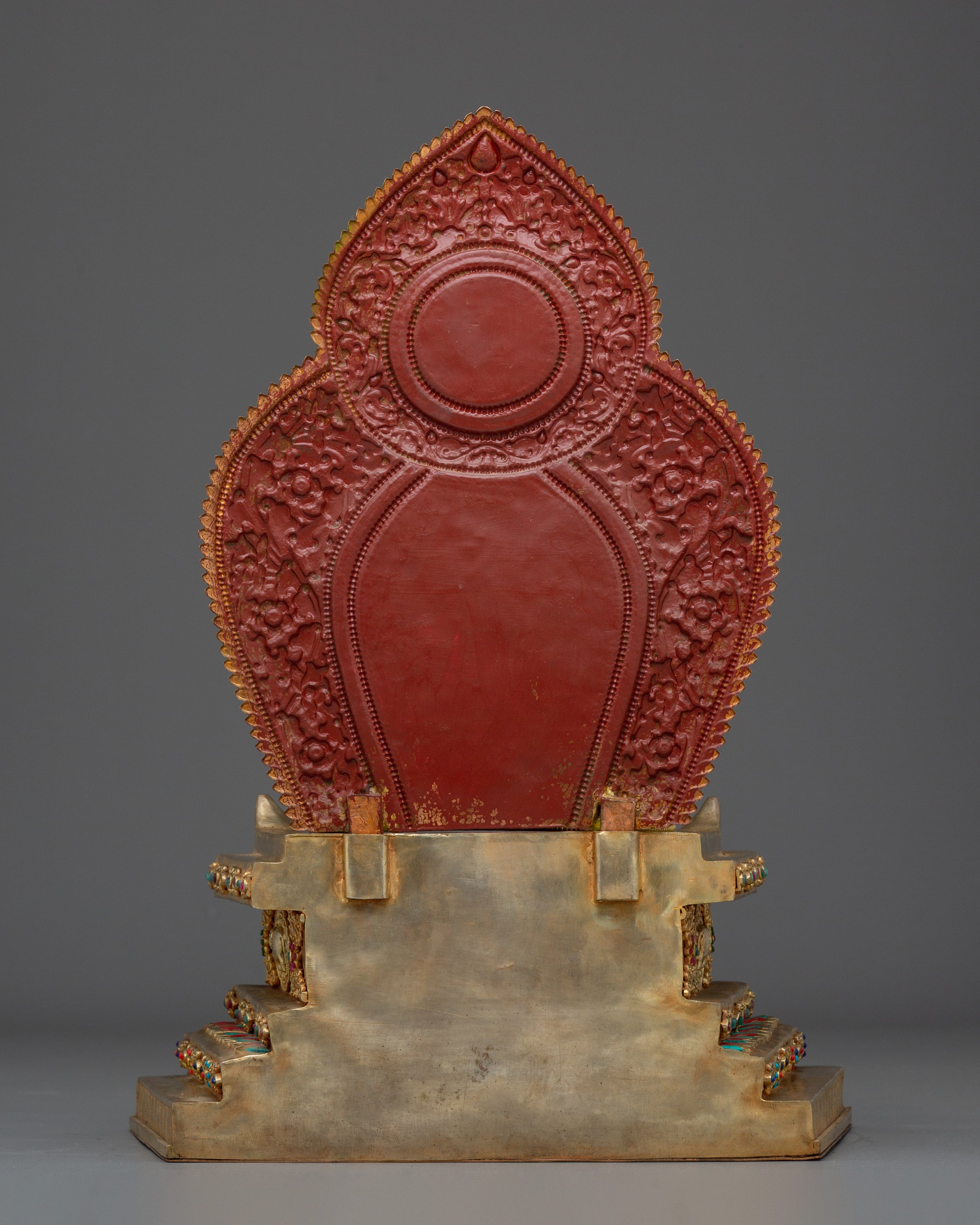 Golden Chenrezing Statue: Bodhisattva of Compassion