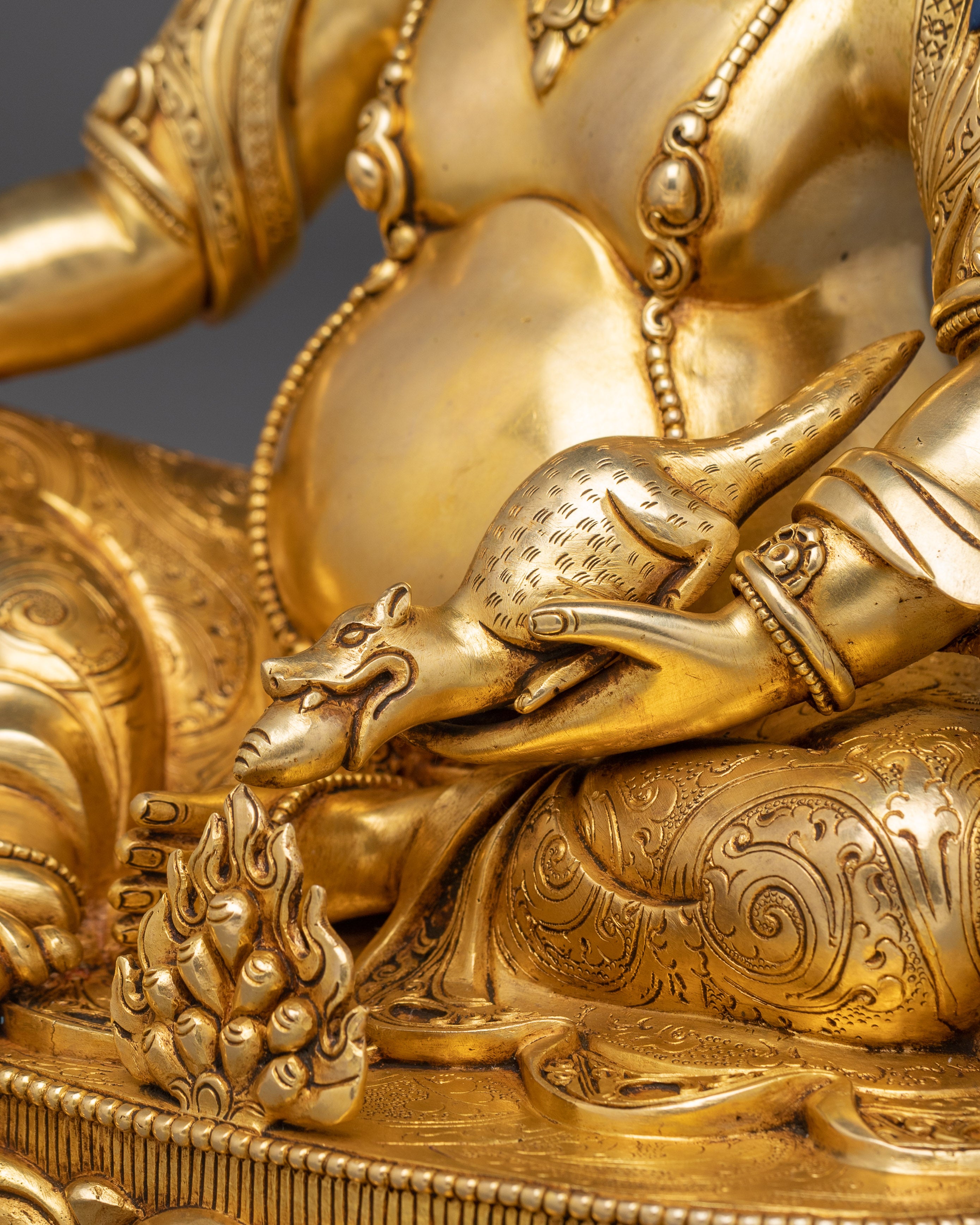 Dzambhala Statue: Buddhist Abundance Icon | Vajrayana Wealth Deity