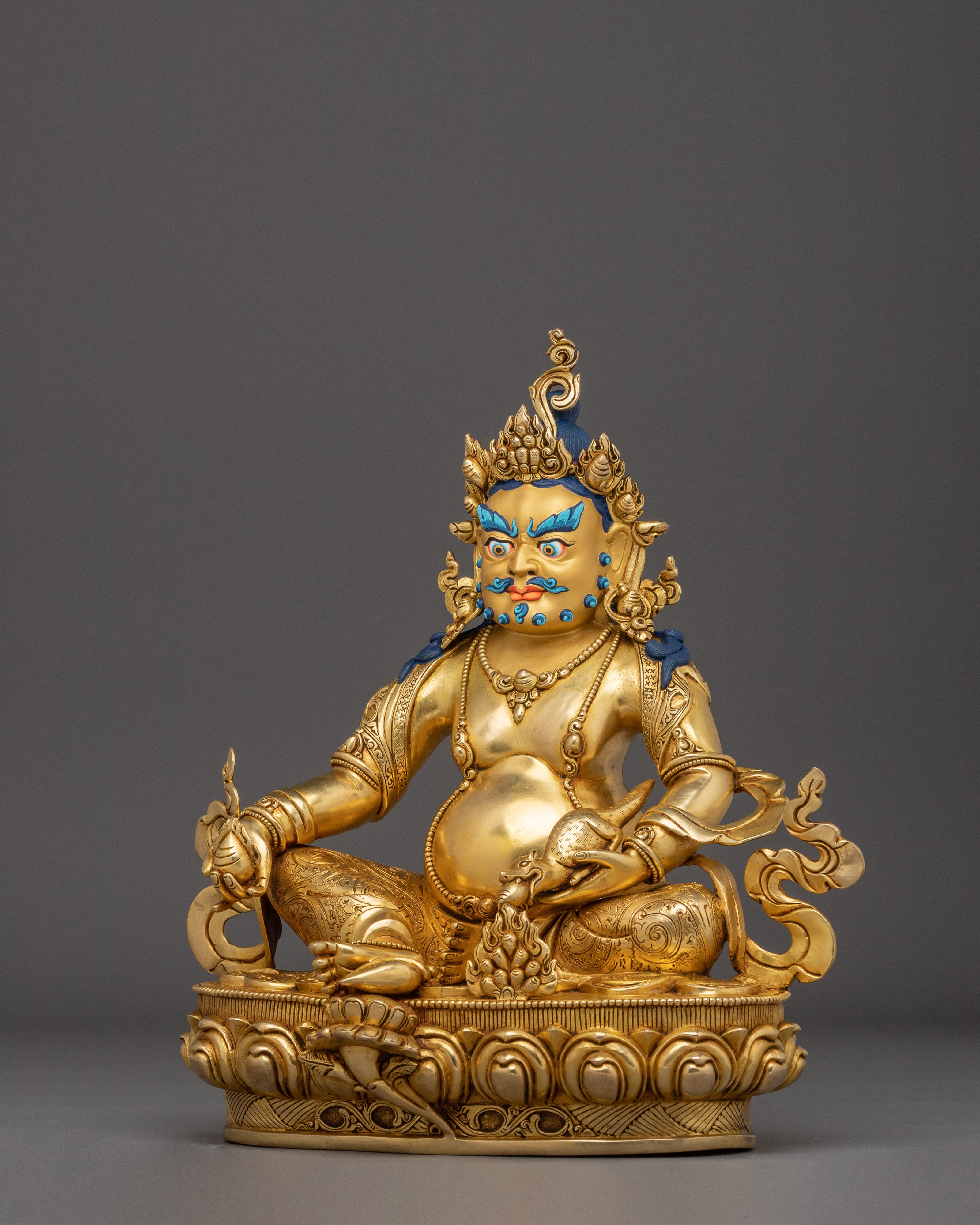 Dzambhala Statue: Buddhist Abundance Icon | Vajrayana Wealth Deity