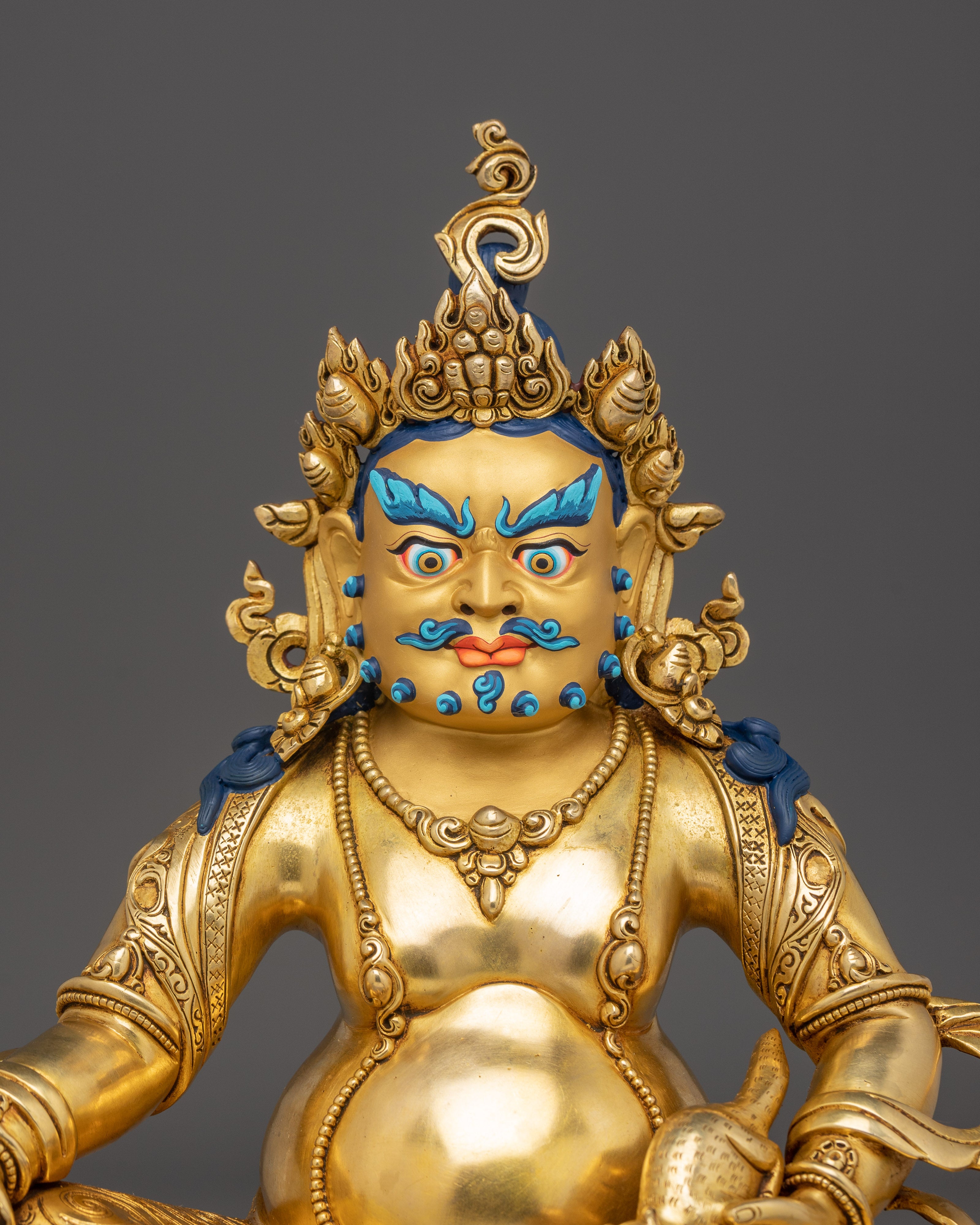 Dzambhala Statue: Buddhist Abundance Icon | Vajrayana Wealth Deity