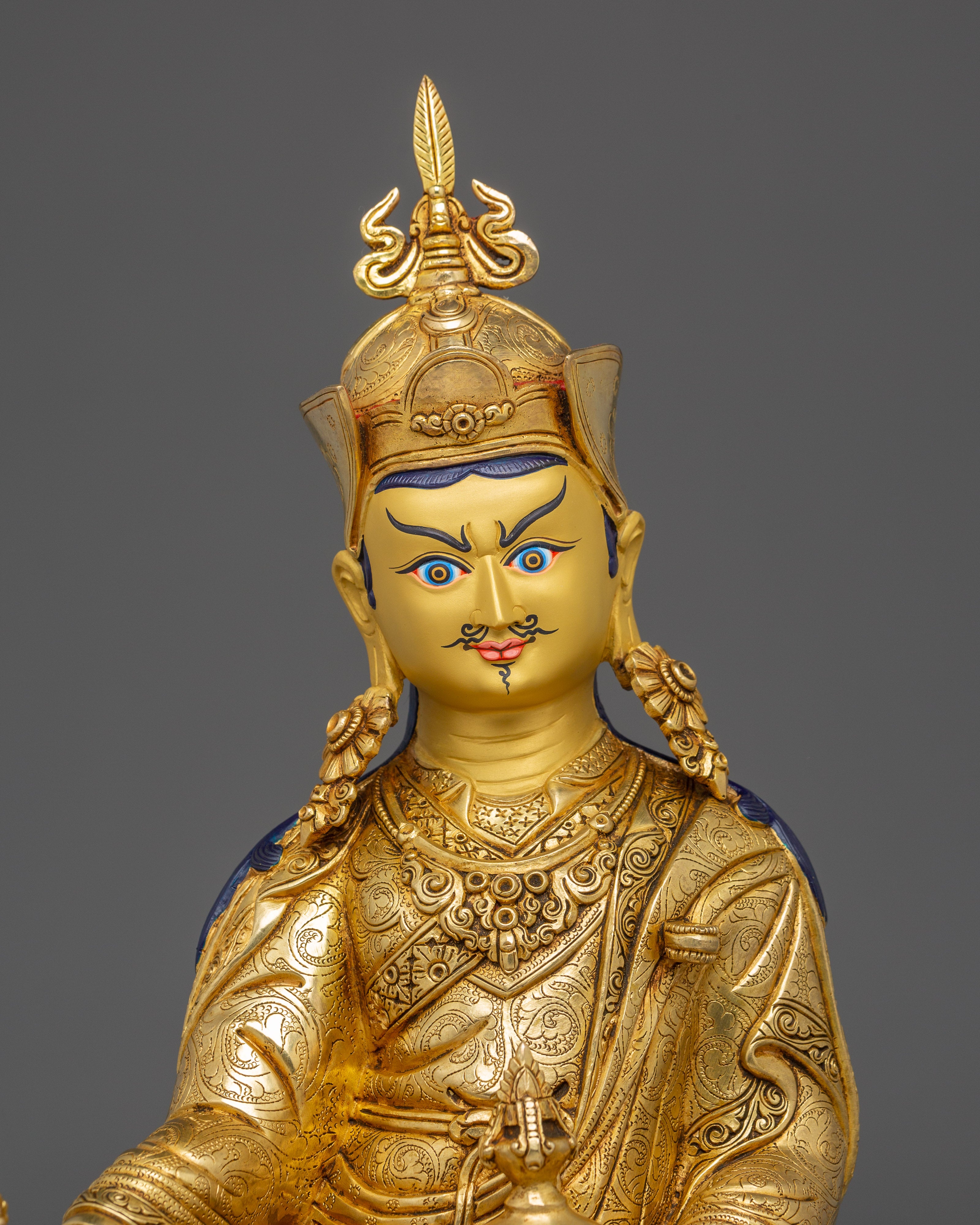 The Golden Guru Rinpoche Statue | Himalayan Handcrafted Artwork