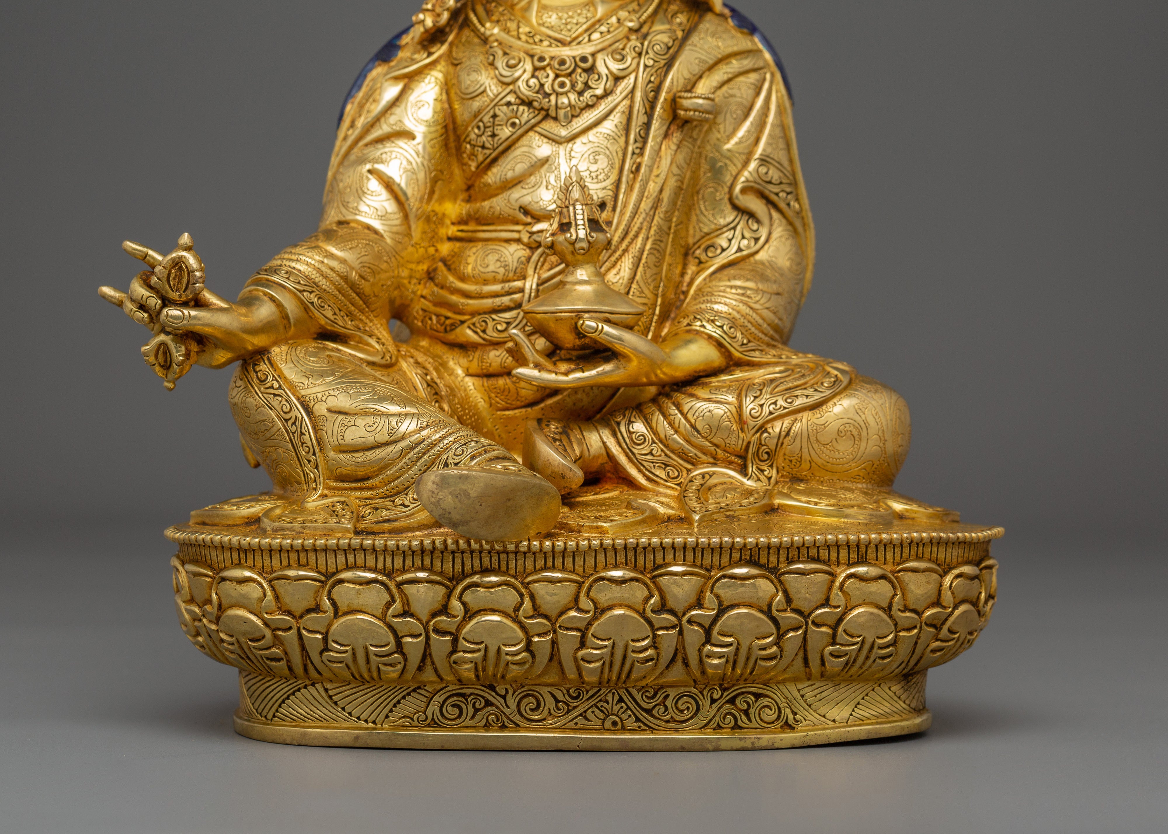 The Golden Guru Rinpoche Statue | Himalayan Handcrafted Artwork