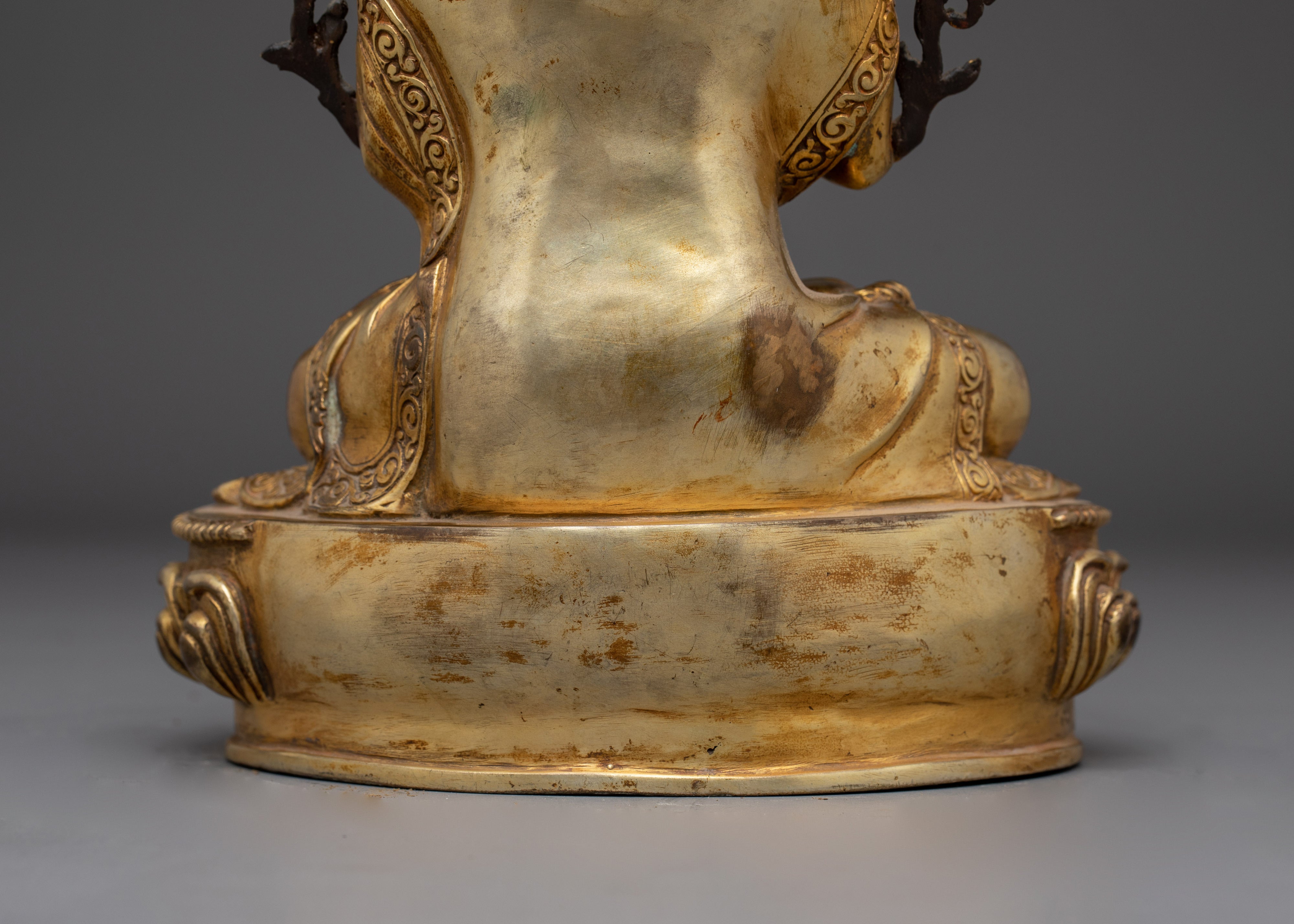Buddhist Guru Tsongkhapa Artwork | Golden Handmade Sculpture