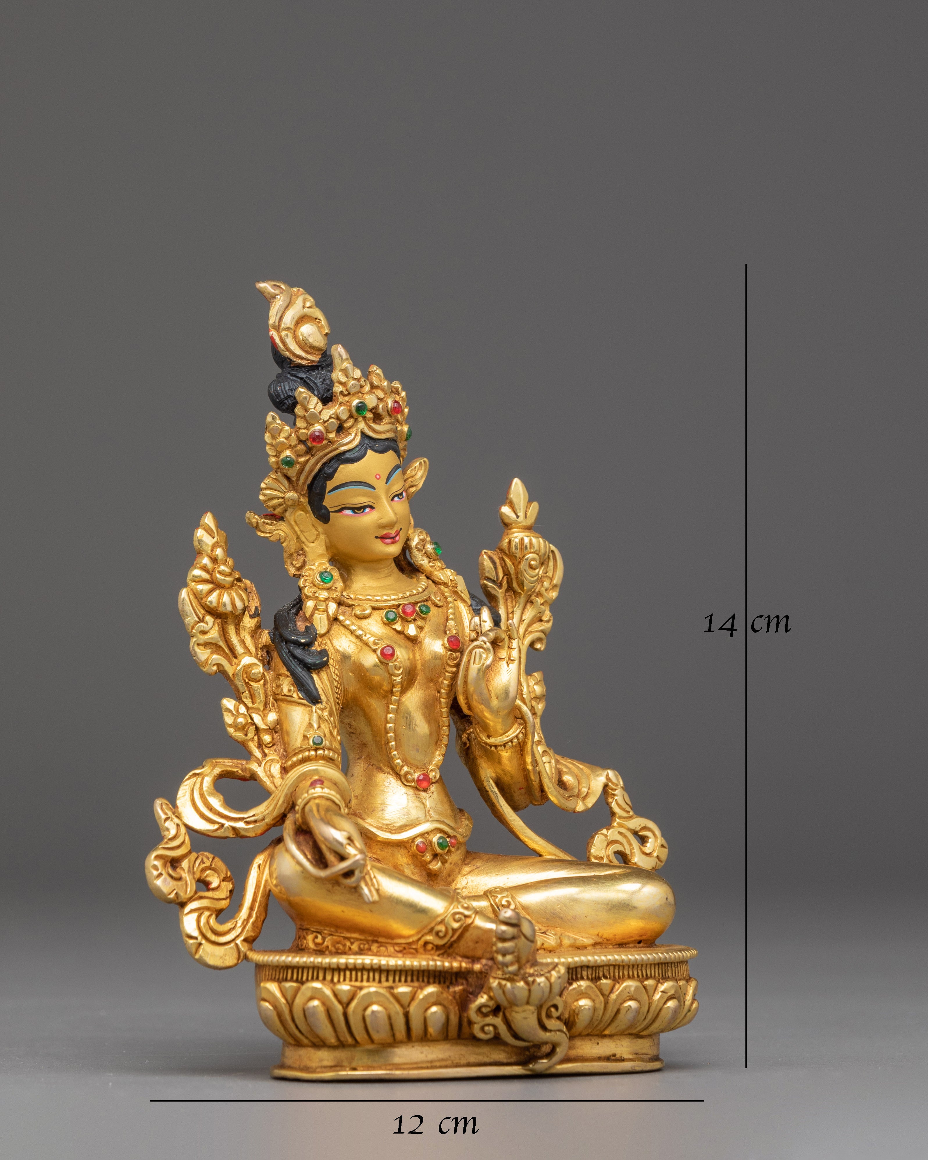 5-5-inches-golden-green-tara-statue