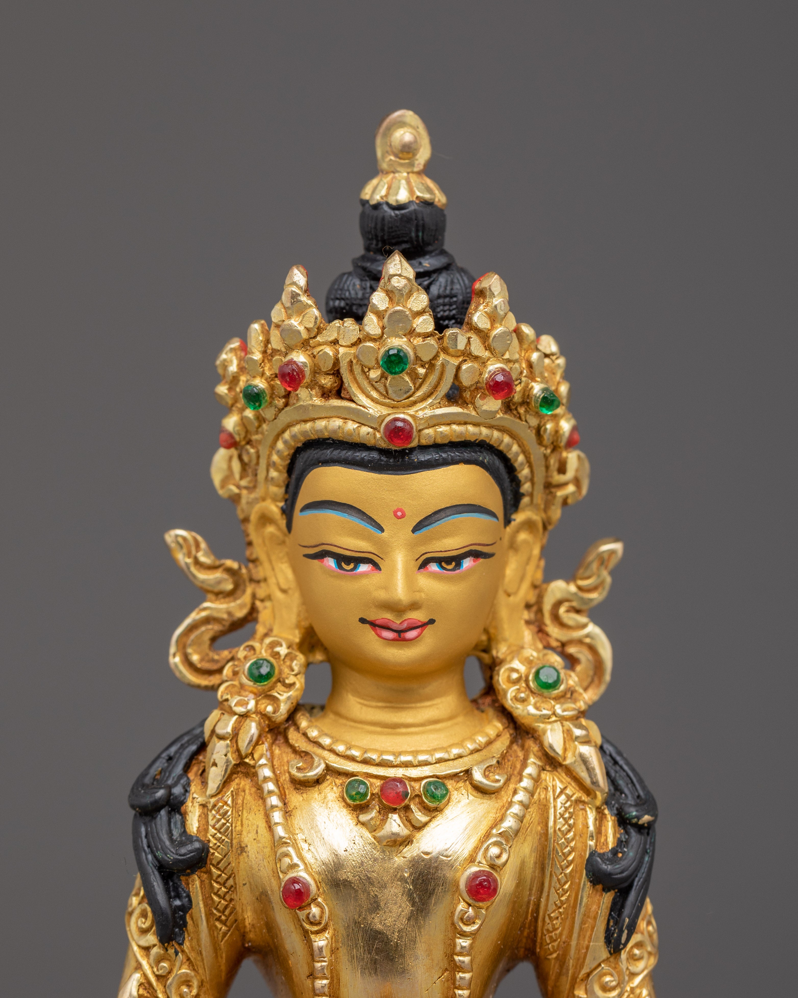 5.7 Inches Amitayus Statue | Tibetan Buddha of Infinite Life