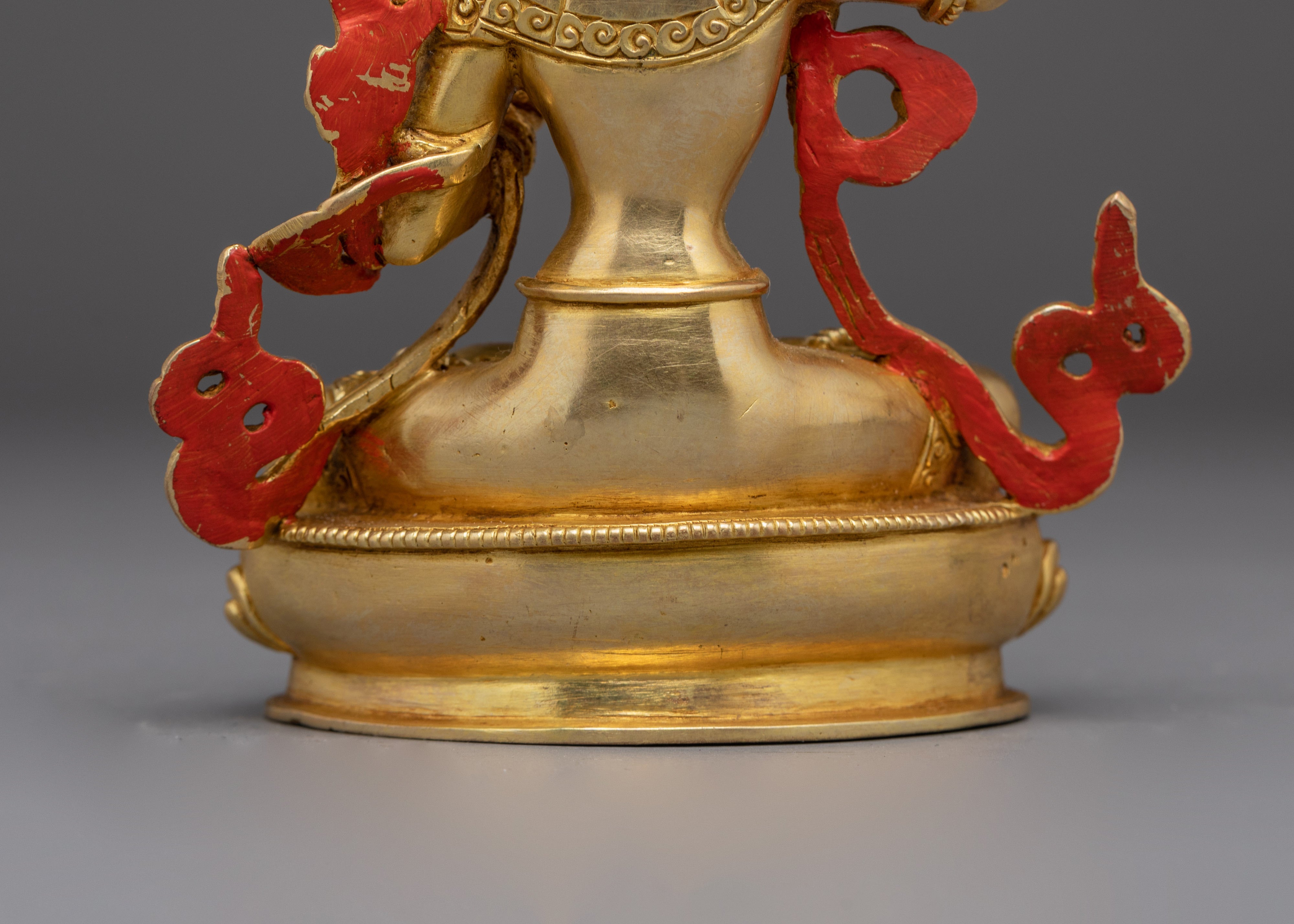 Manjushri, Bodhisattva of Enlightment | Gold Gilded Himalayan Art