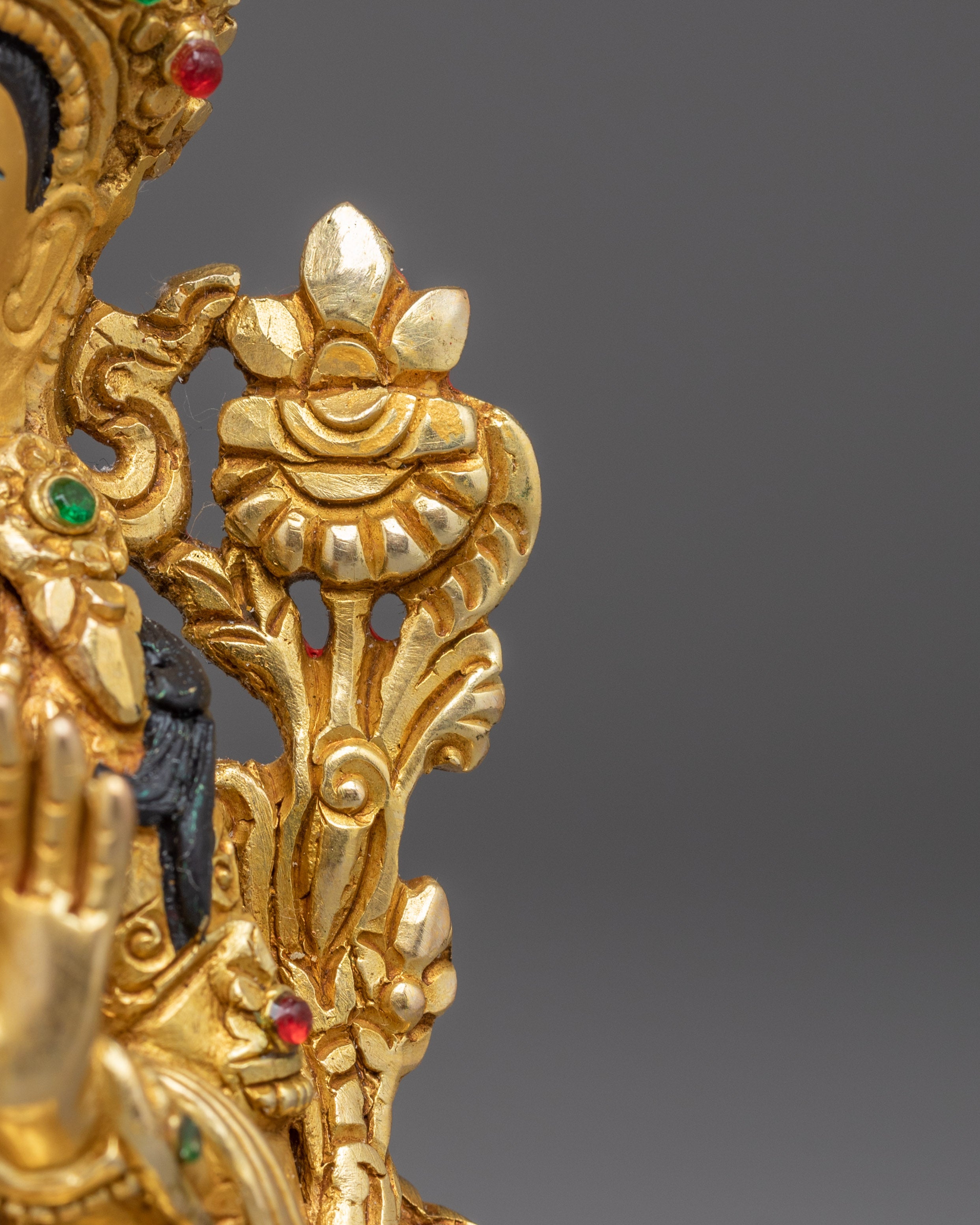 Manjushri, Bodhisattva of Enlightment | Gold Gilded Himalayan Art