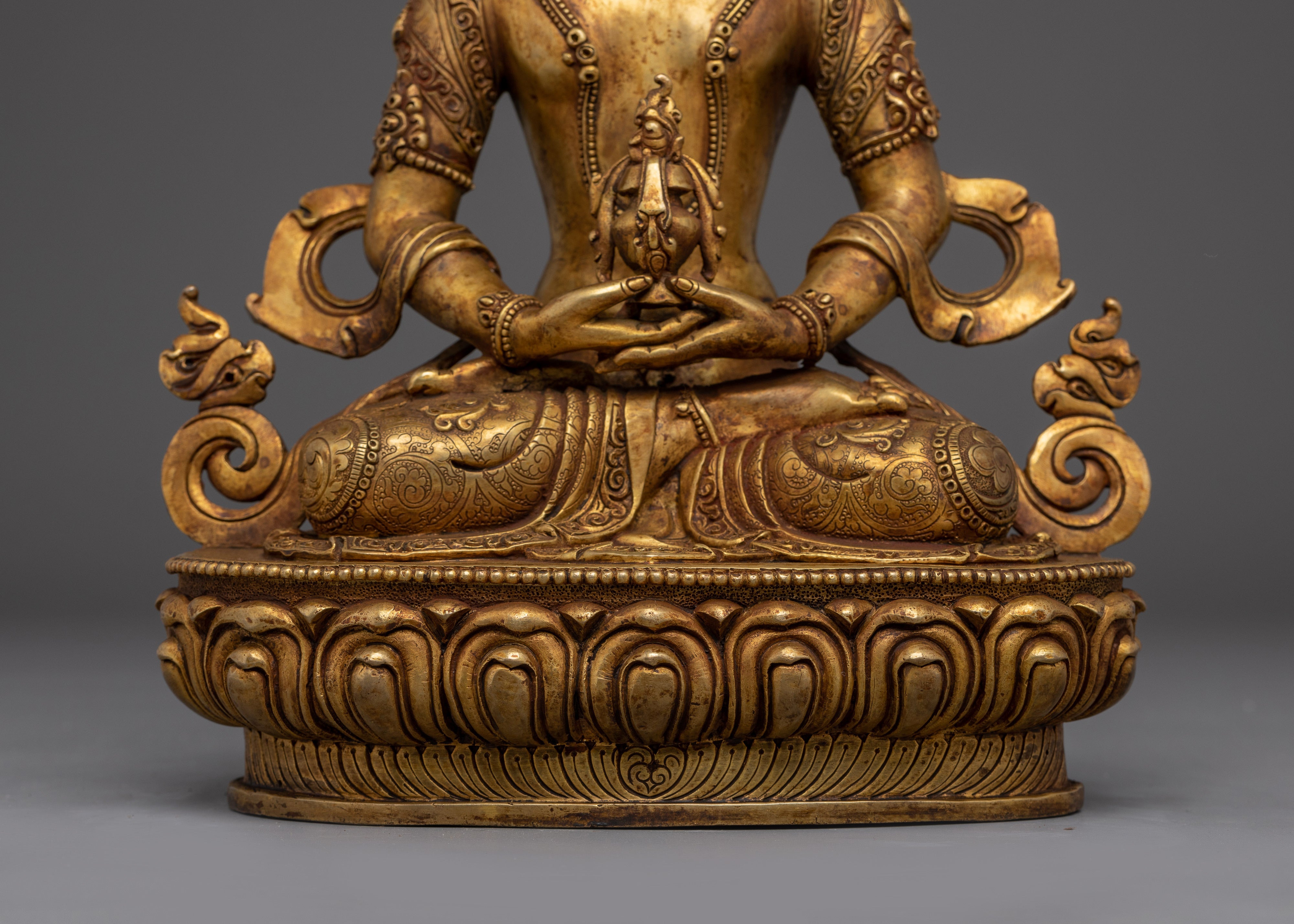Amitayus, Pure Land Deity | Himalayan Handcrafted Gold Icon
