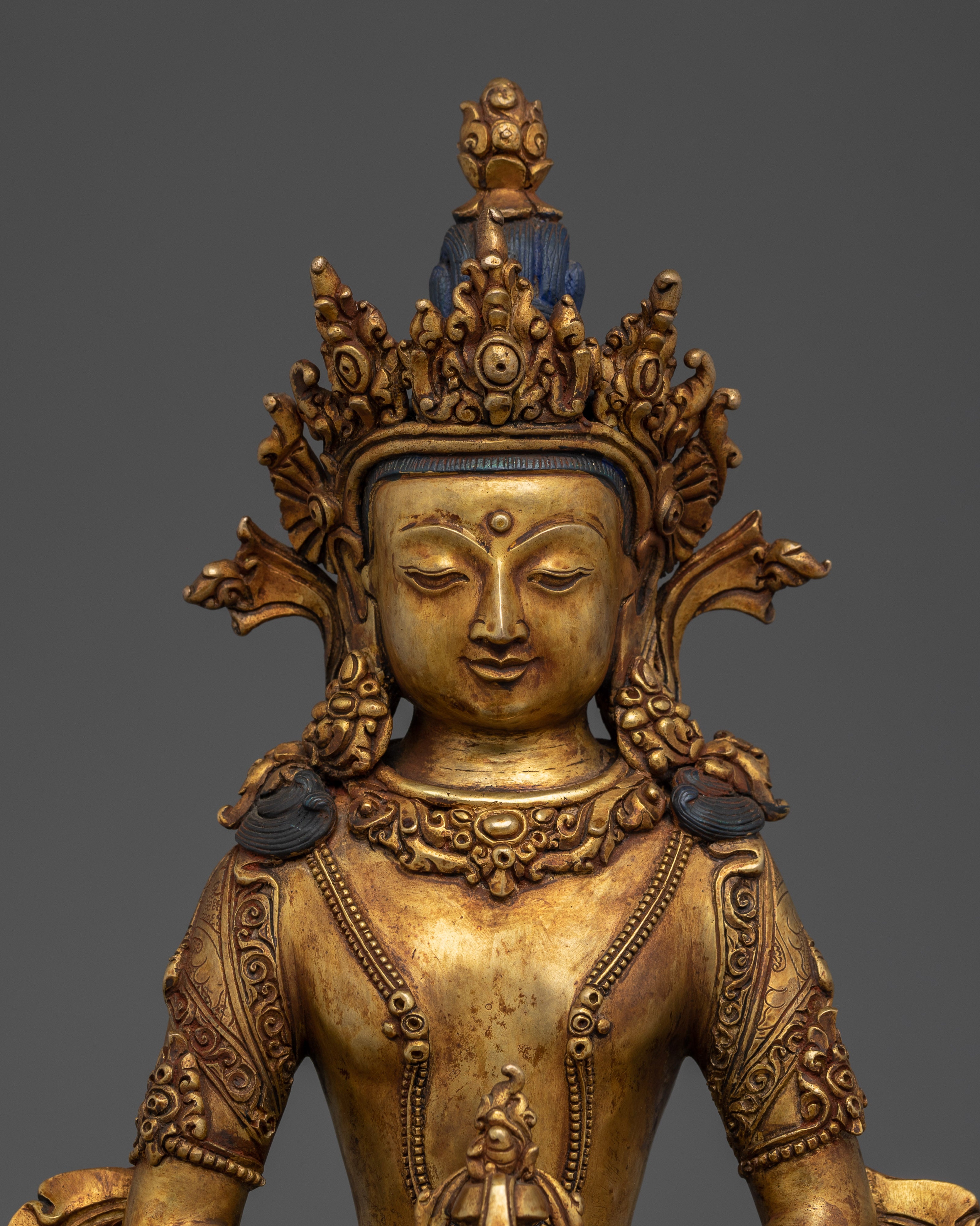 Amitayus, Pure Land Deity | Himalayan Handcrafted Gold Icon